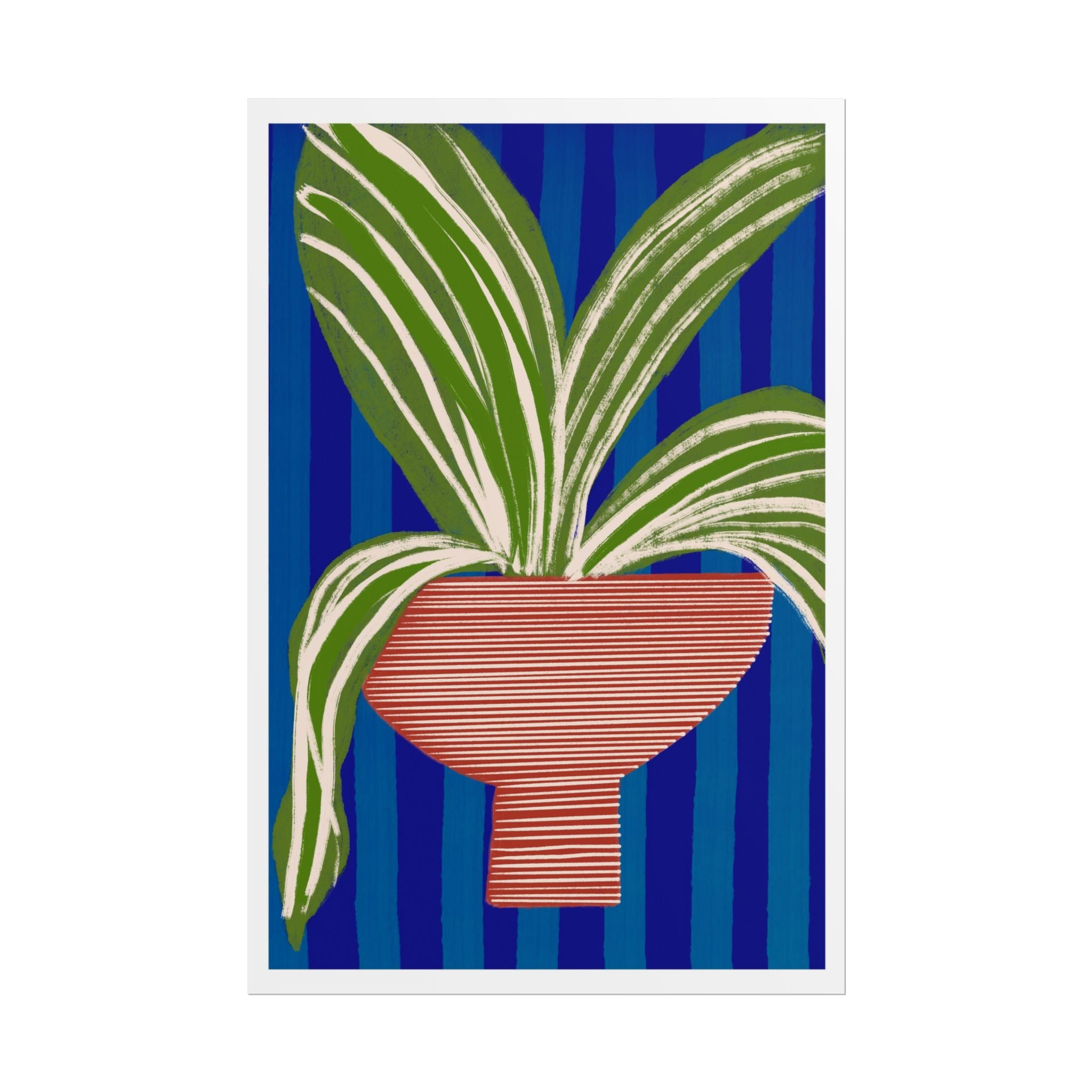 Cobalt Palm Contrast - Poster