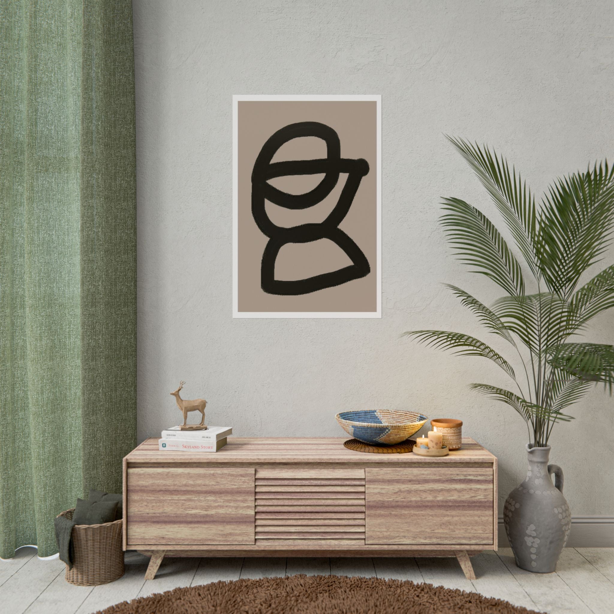 Noir Orbit Silhouette - Poster