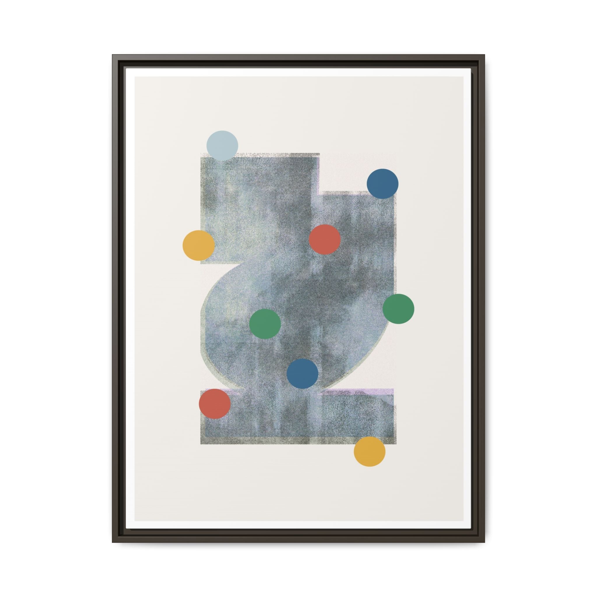 Muted Geometry Reverie - Framed