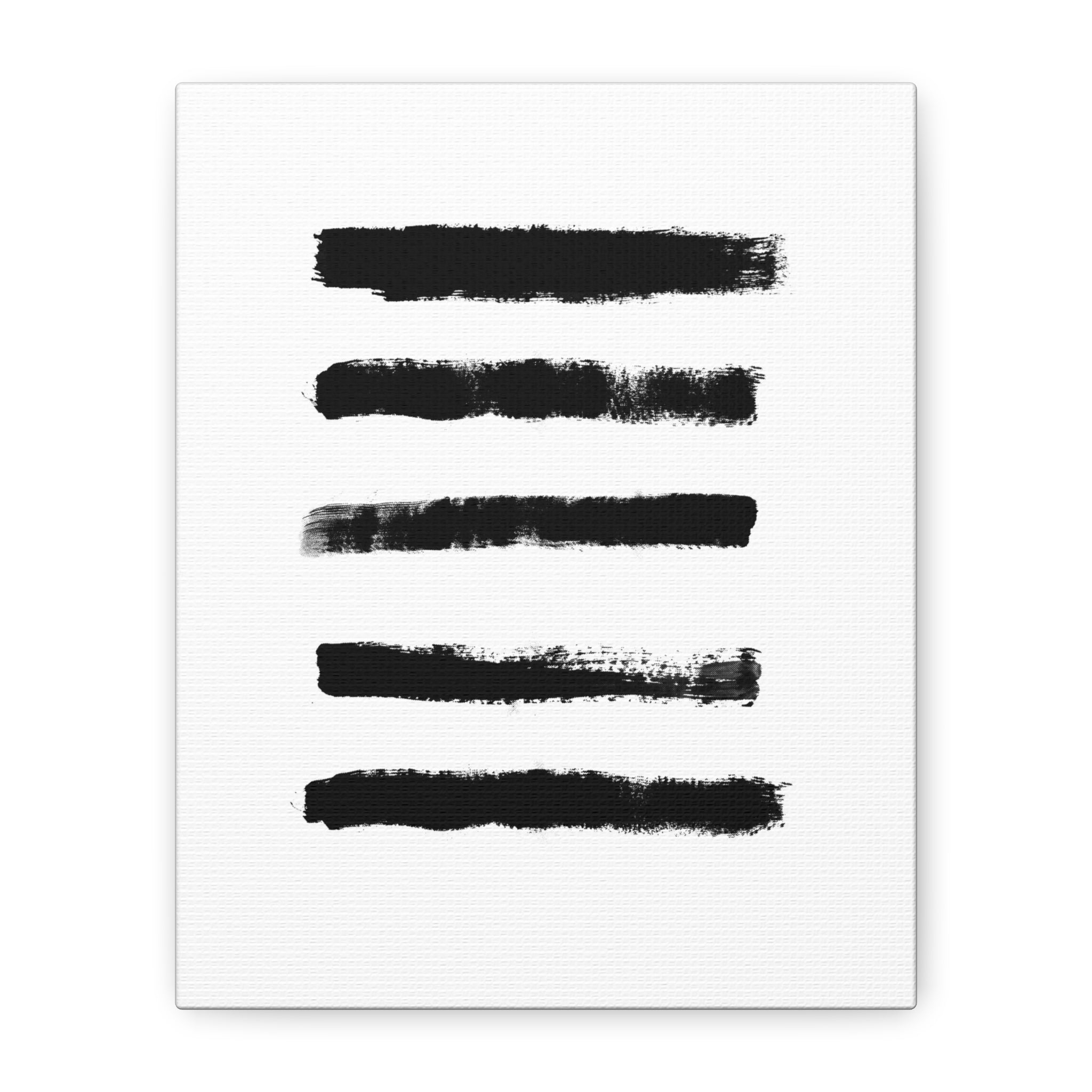Obsidian Silence Strokes - Canvas
