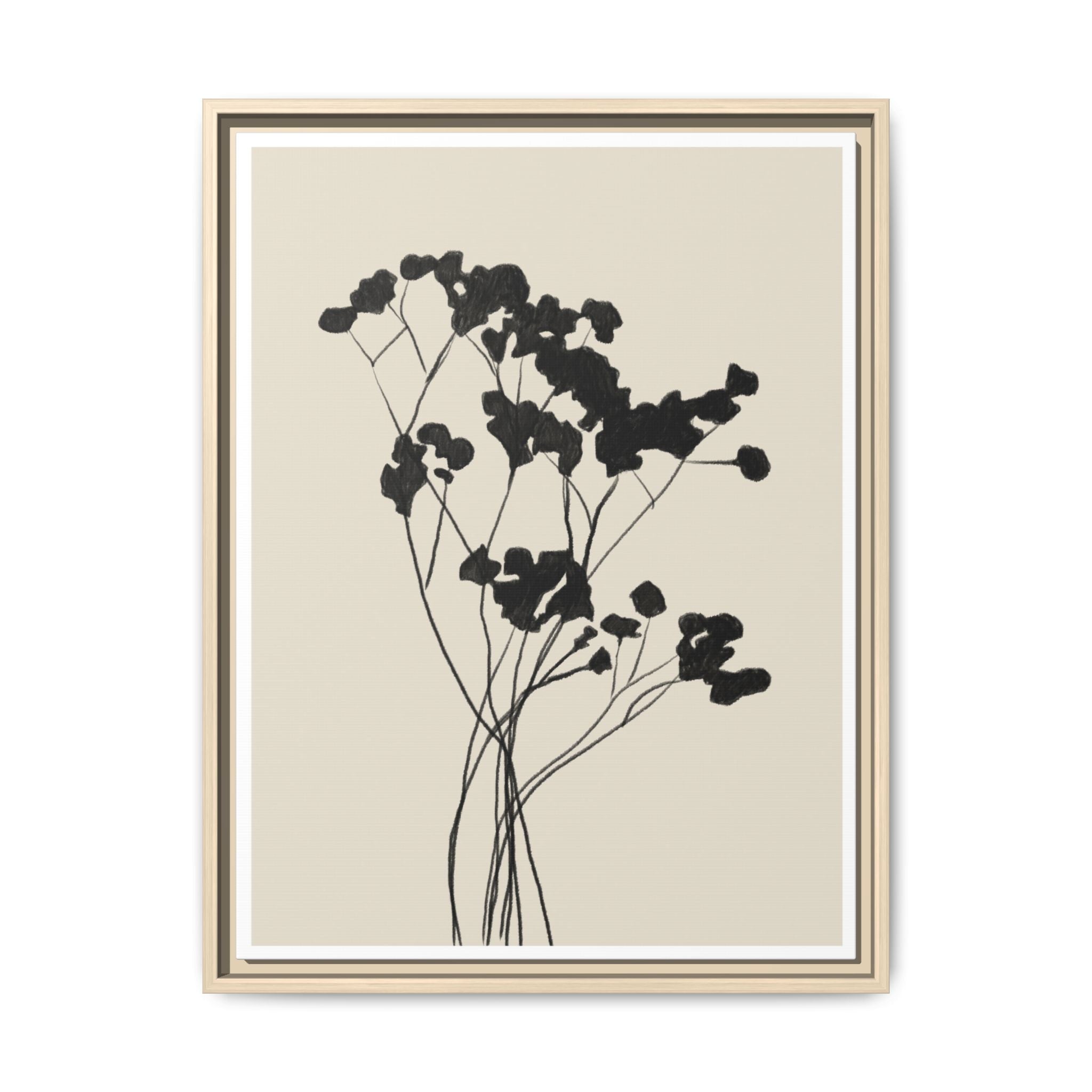 Velvet Bloom Silhouettes - Framed