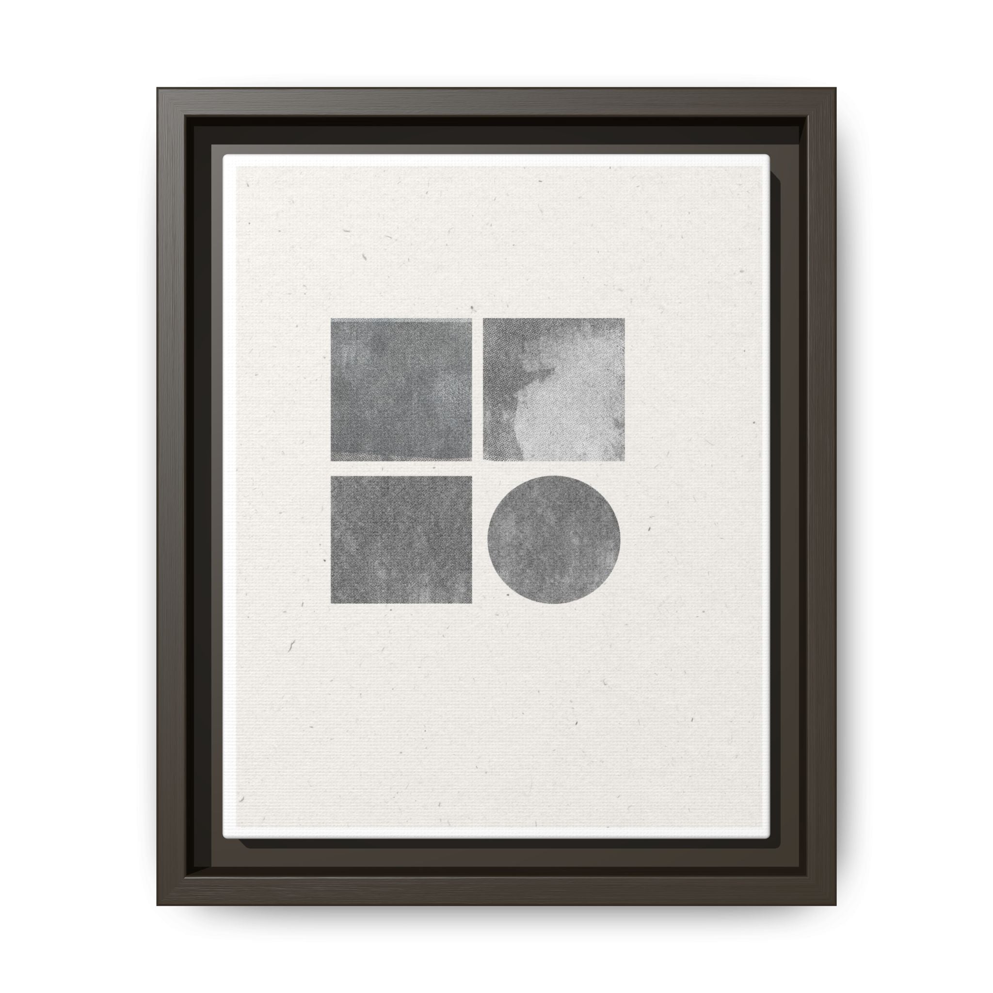 Muted Geometry Quartet - Framed