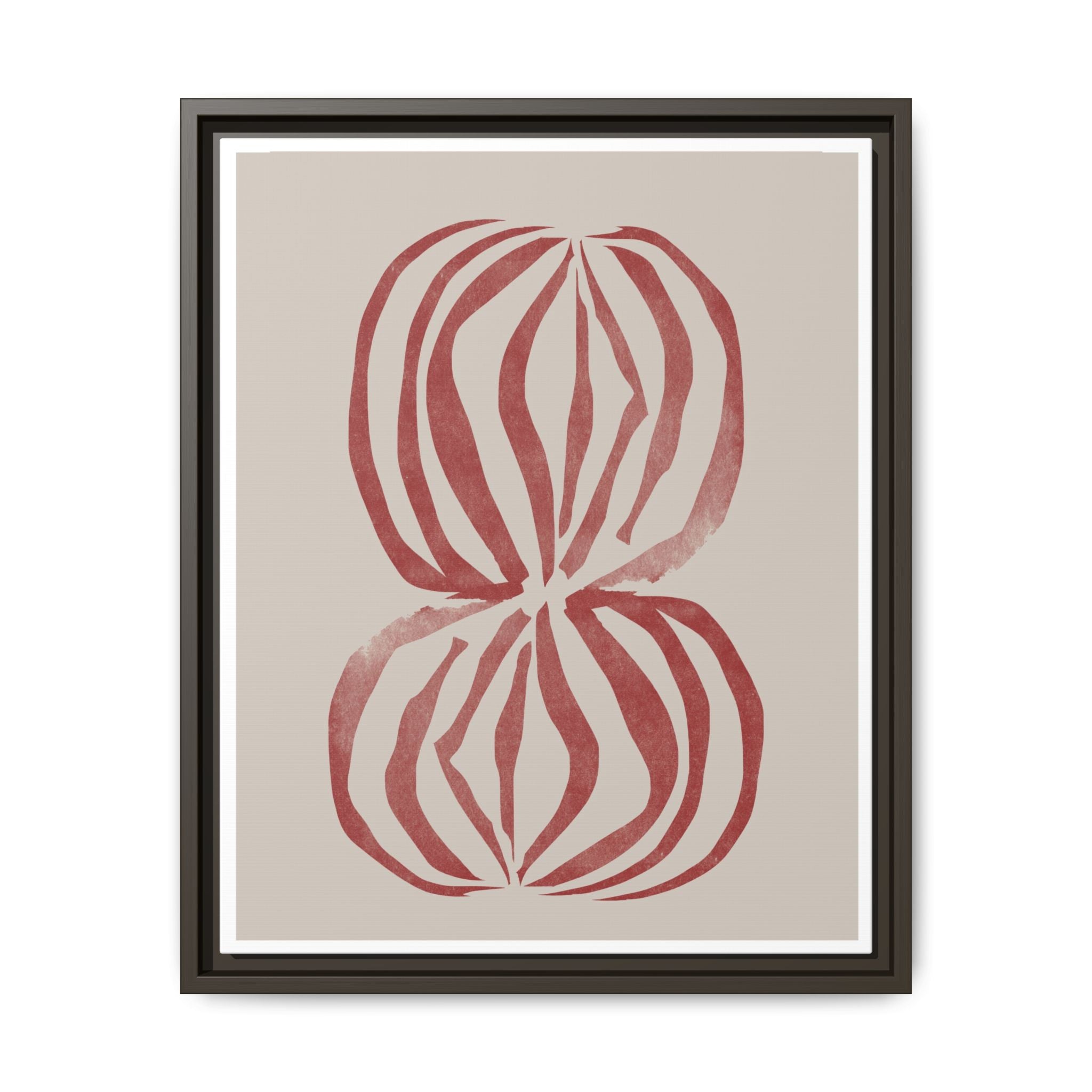 Crimson Petal Echoes - Framed