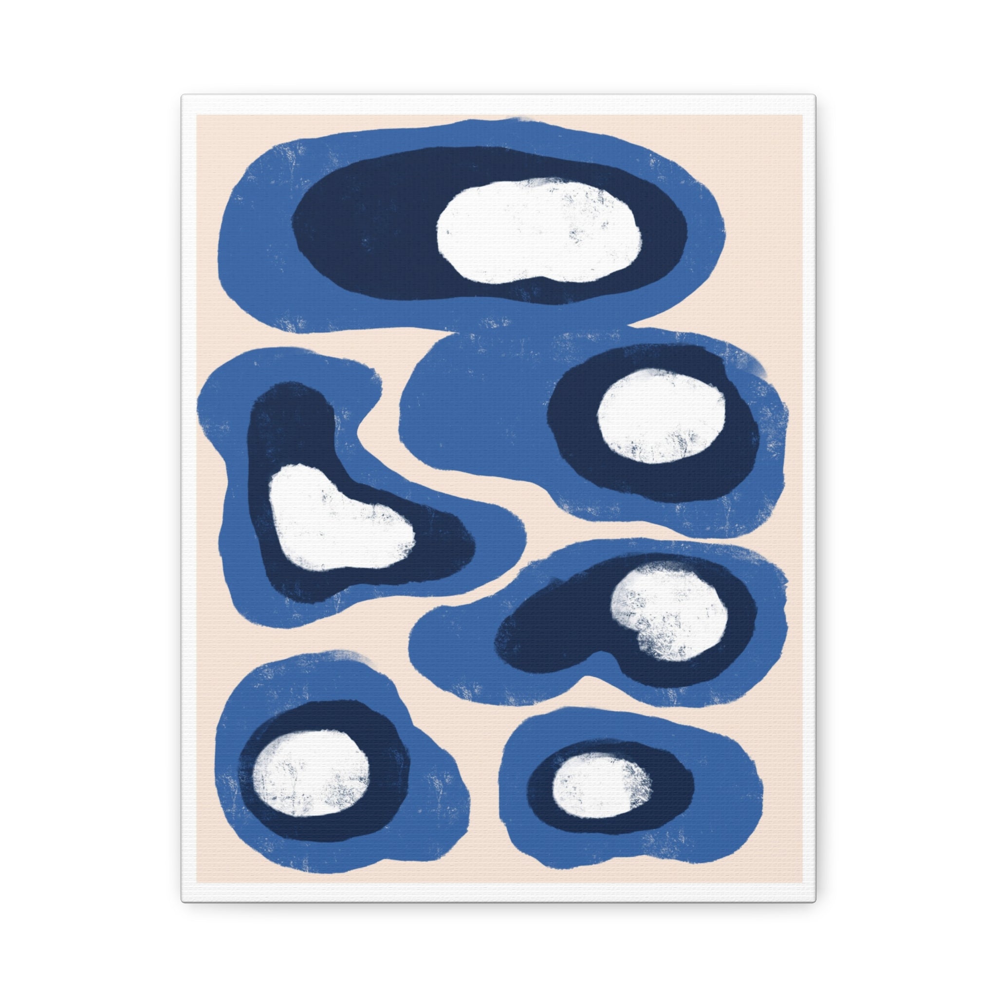 Indigo Orbit Mosaic - Canvas