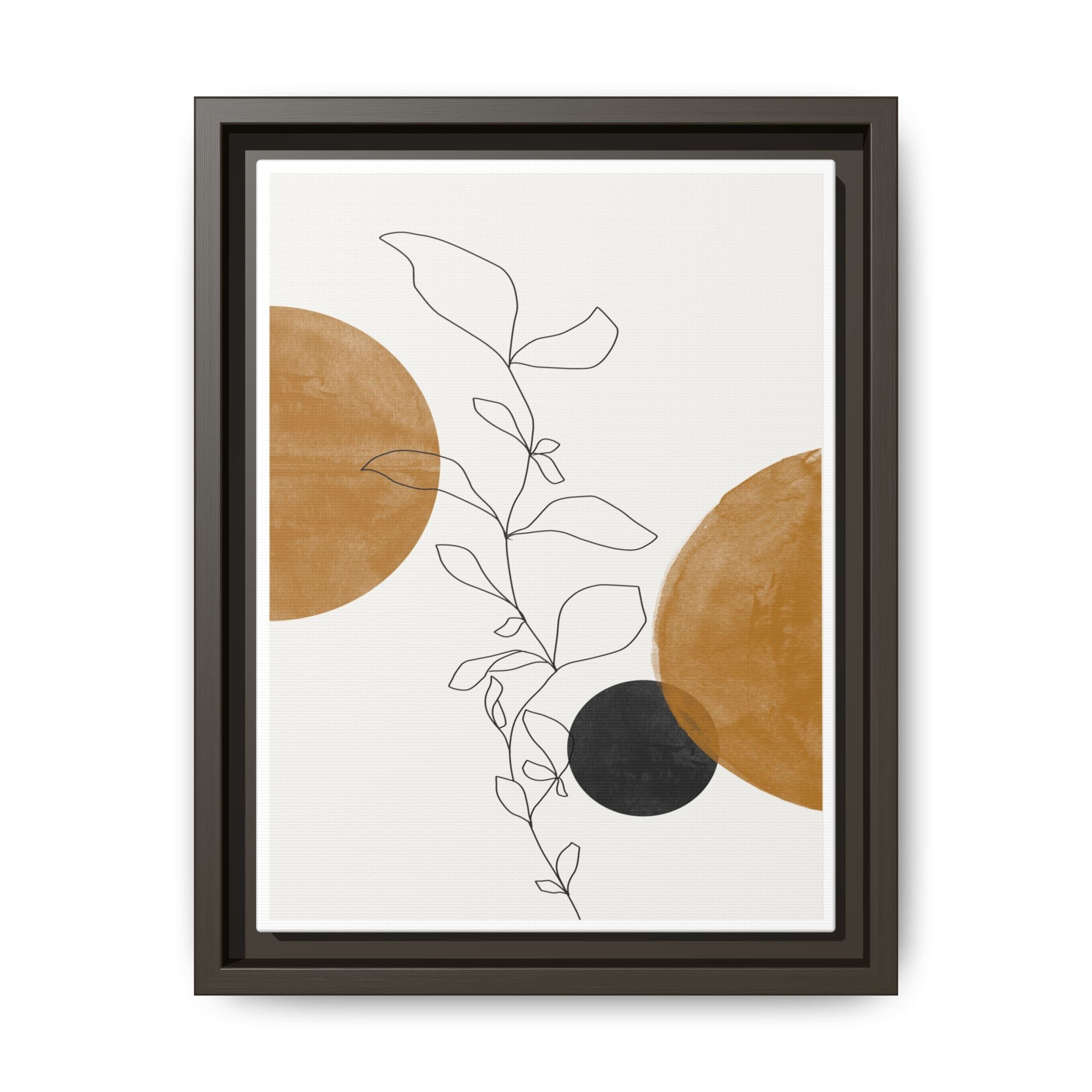Amber Botanical Drift - Framed
