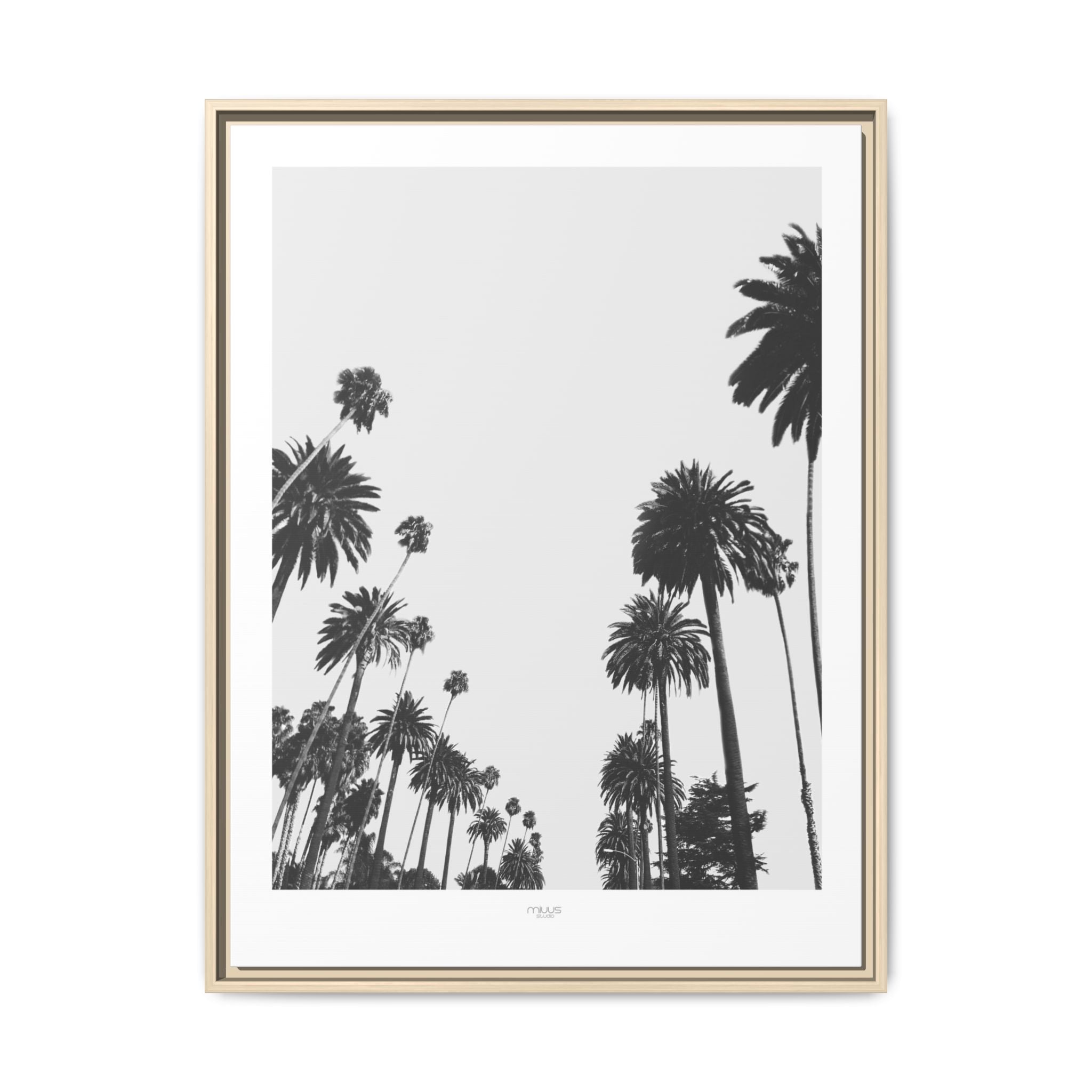 Midnight Palm Reverie - Framed