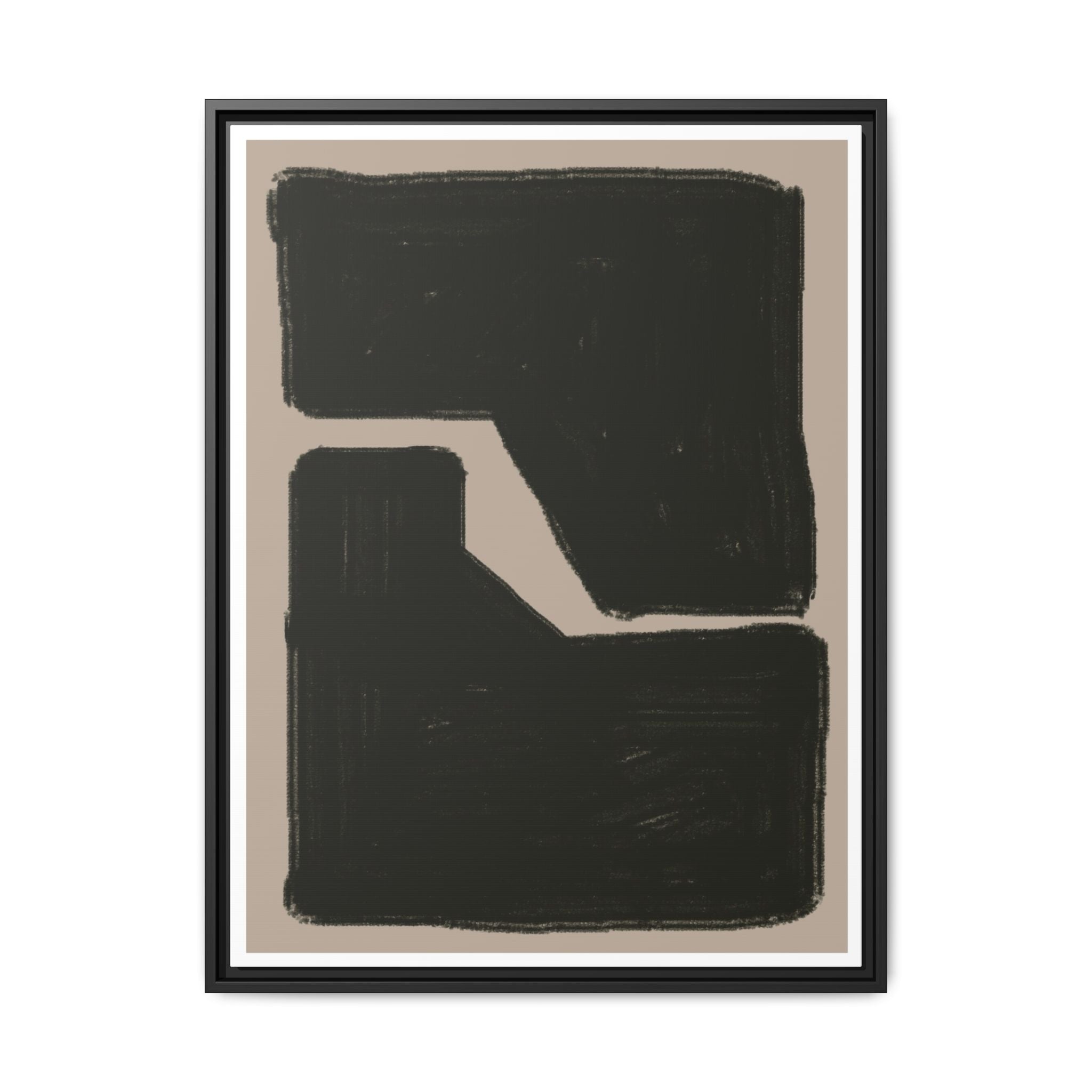 Midnight Geometry Passage - Framed