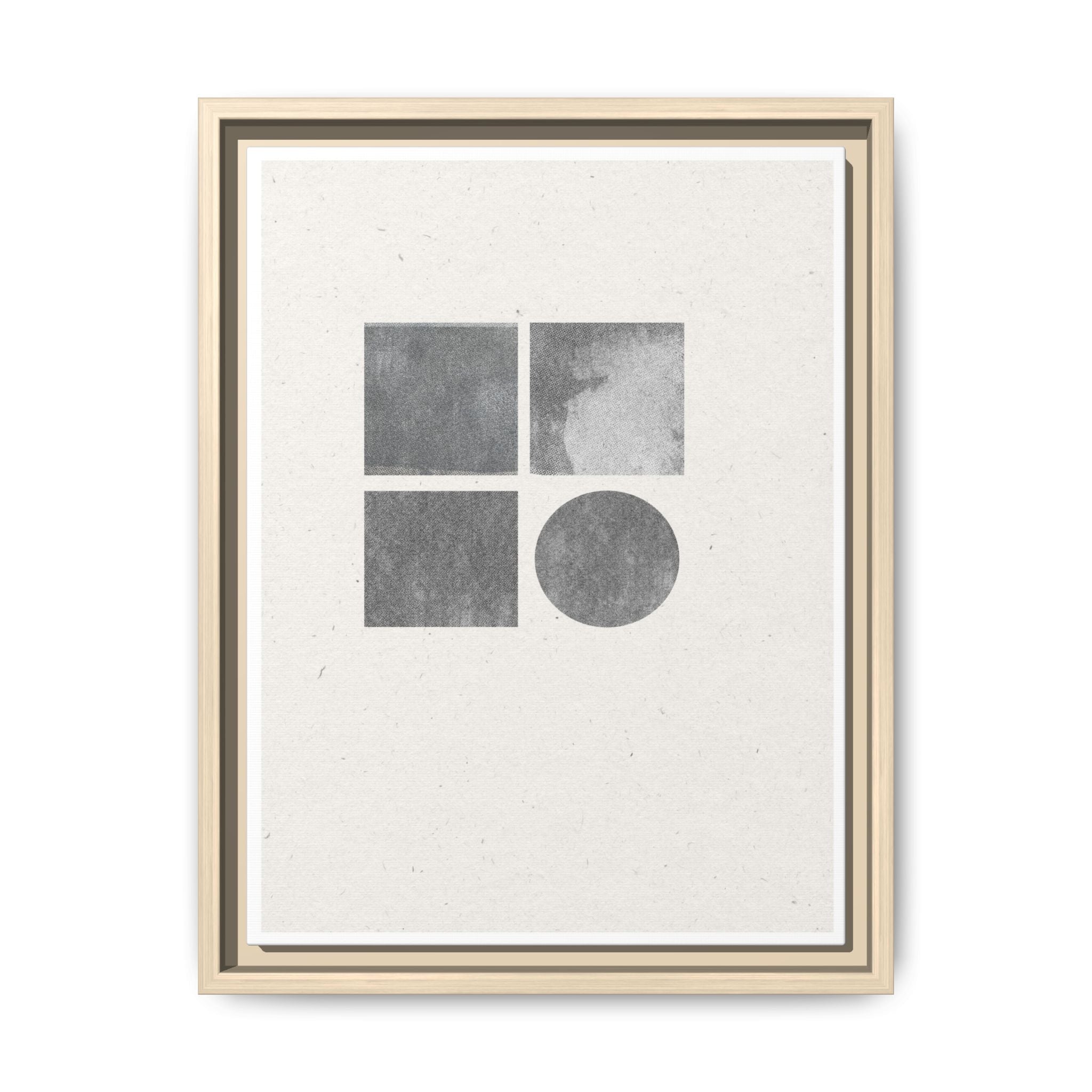Muted Geometry Quartet - Framed