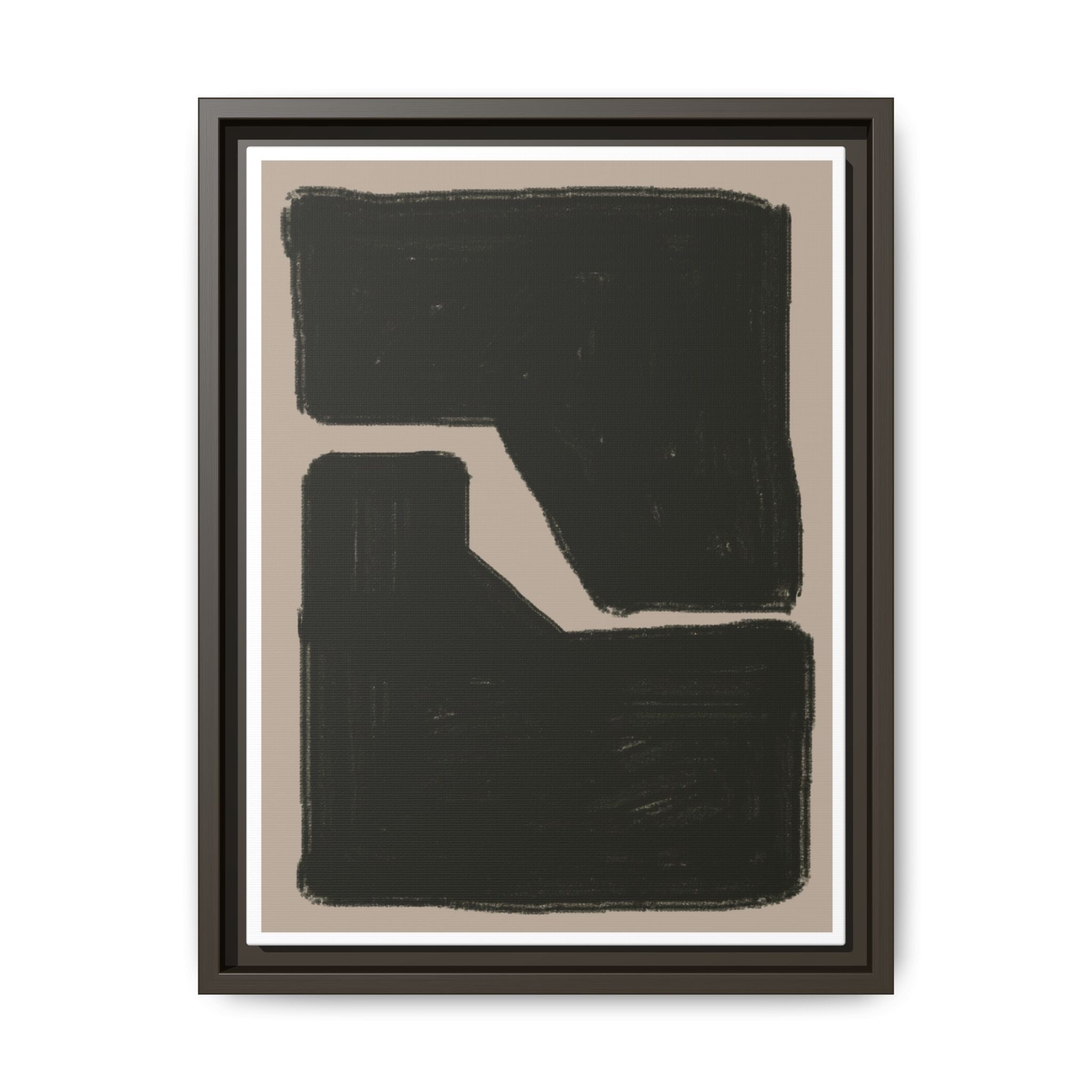 Midnight Geometry Passage - Framed