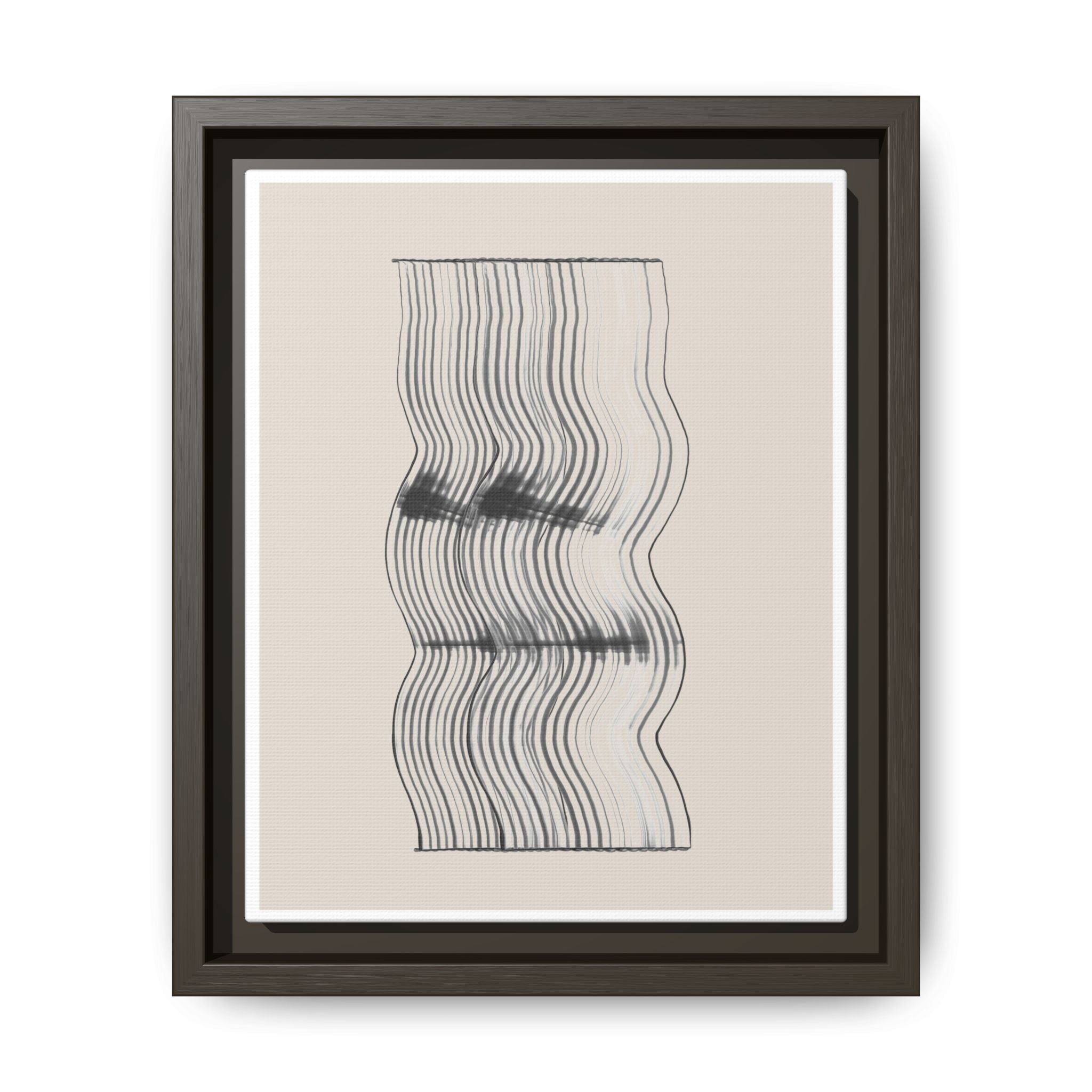 Velvet Ripple Linework Flow - Framed