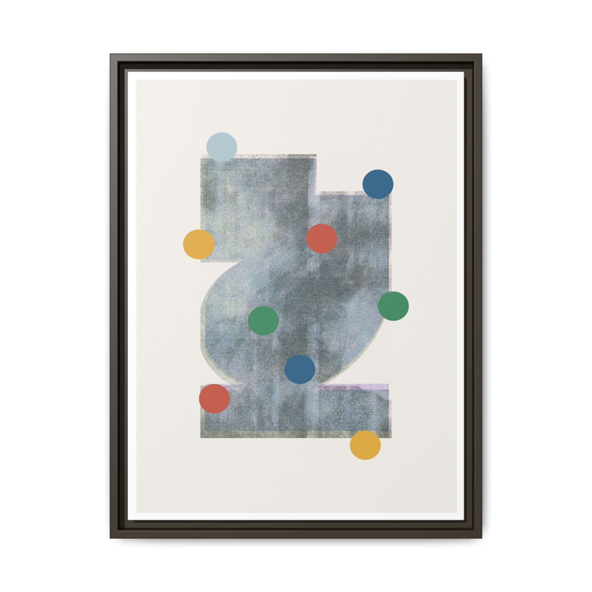 Muted Geometry Reverie - Framed