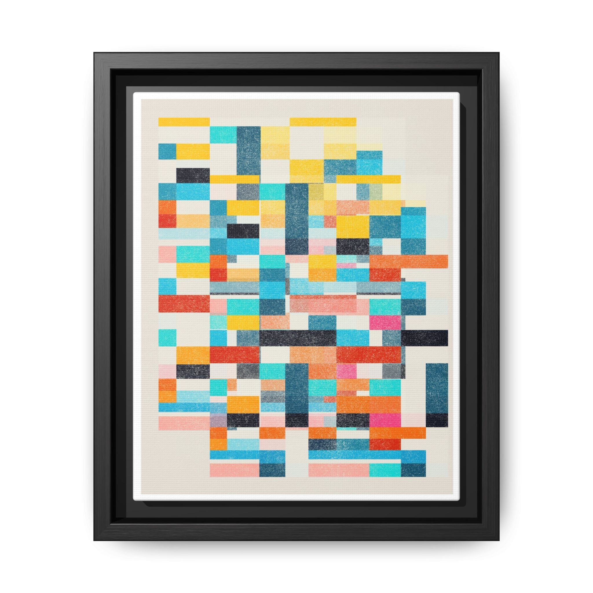 Chromatic Grid Reverie - Framed