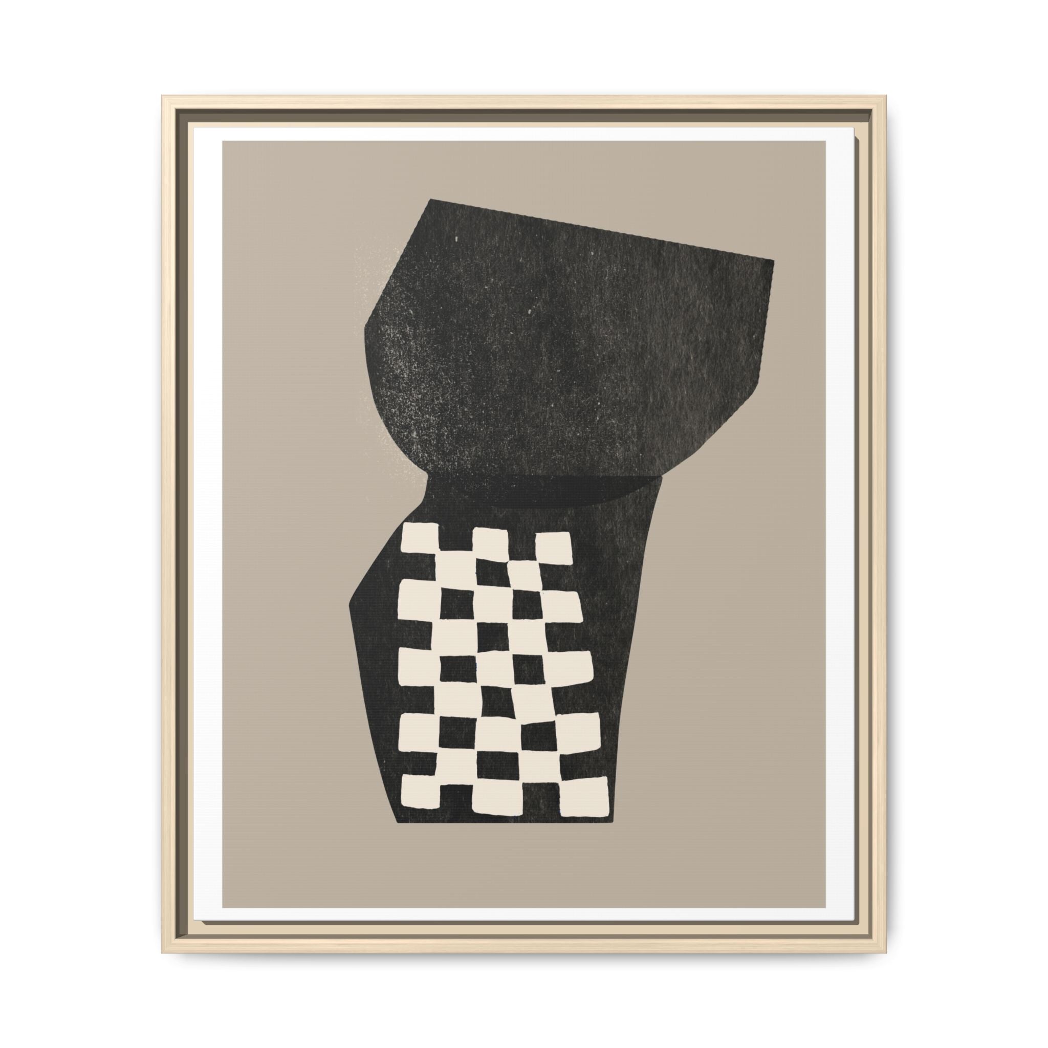 Noir Mosaic Form Balance - Framed