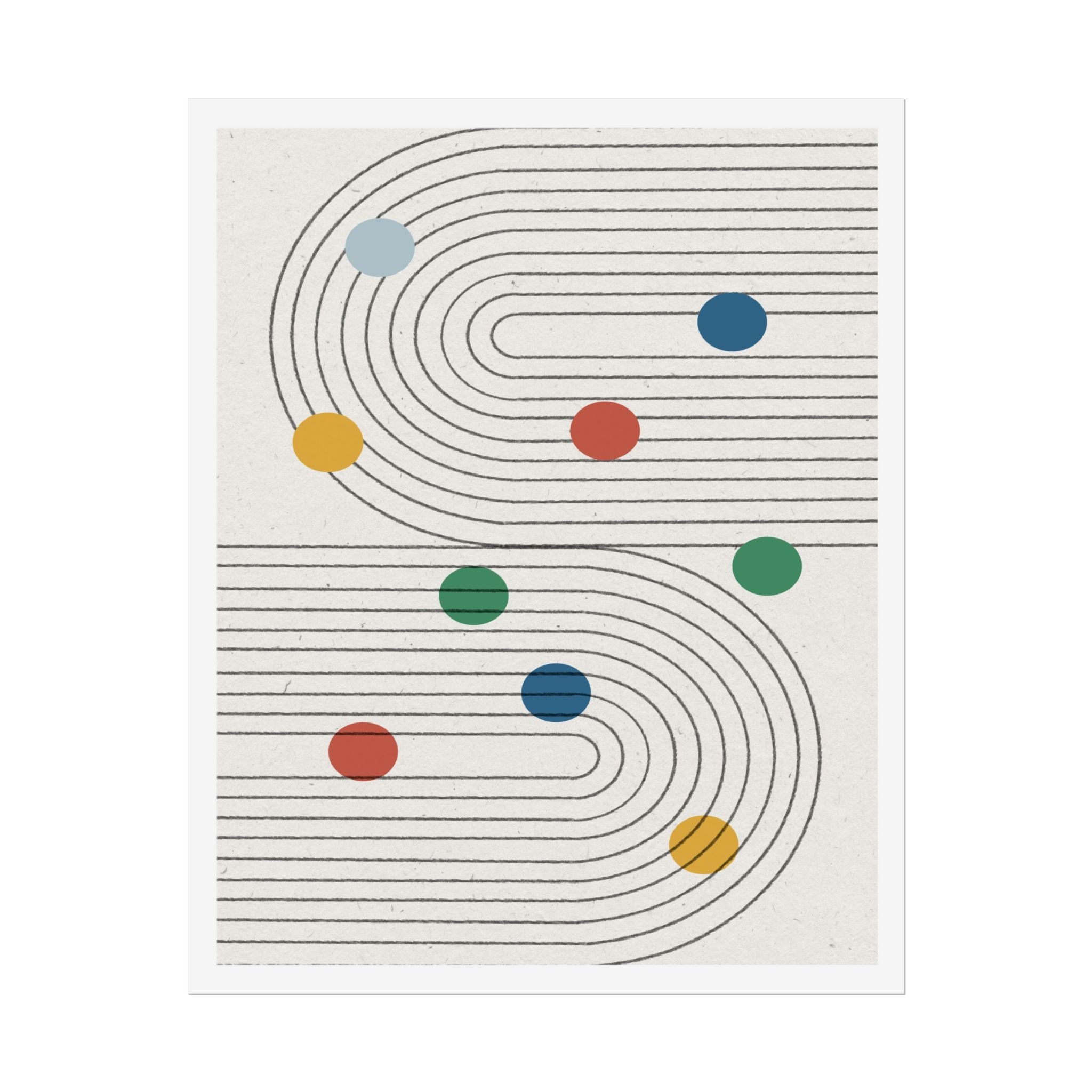 Retro Orbit Pathways - Poster