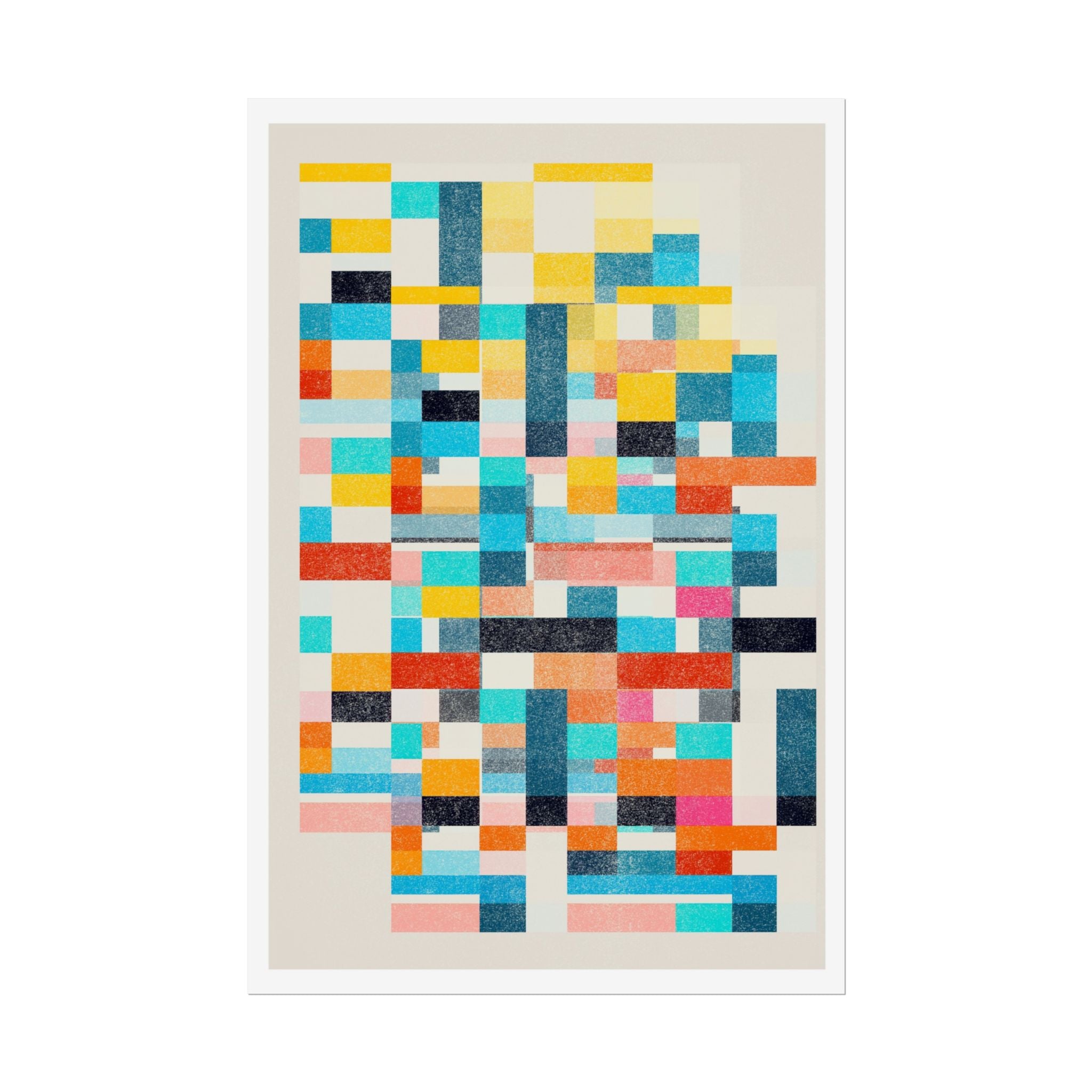 Chromatic Grid Reverie - Poster