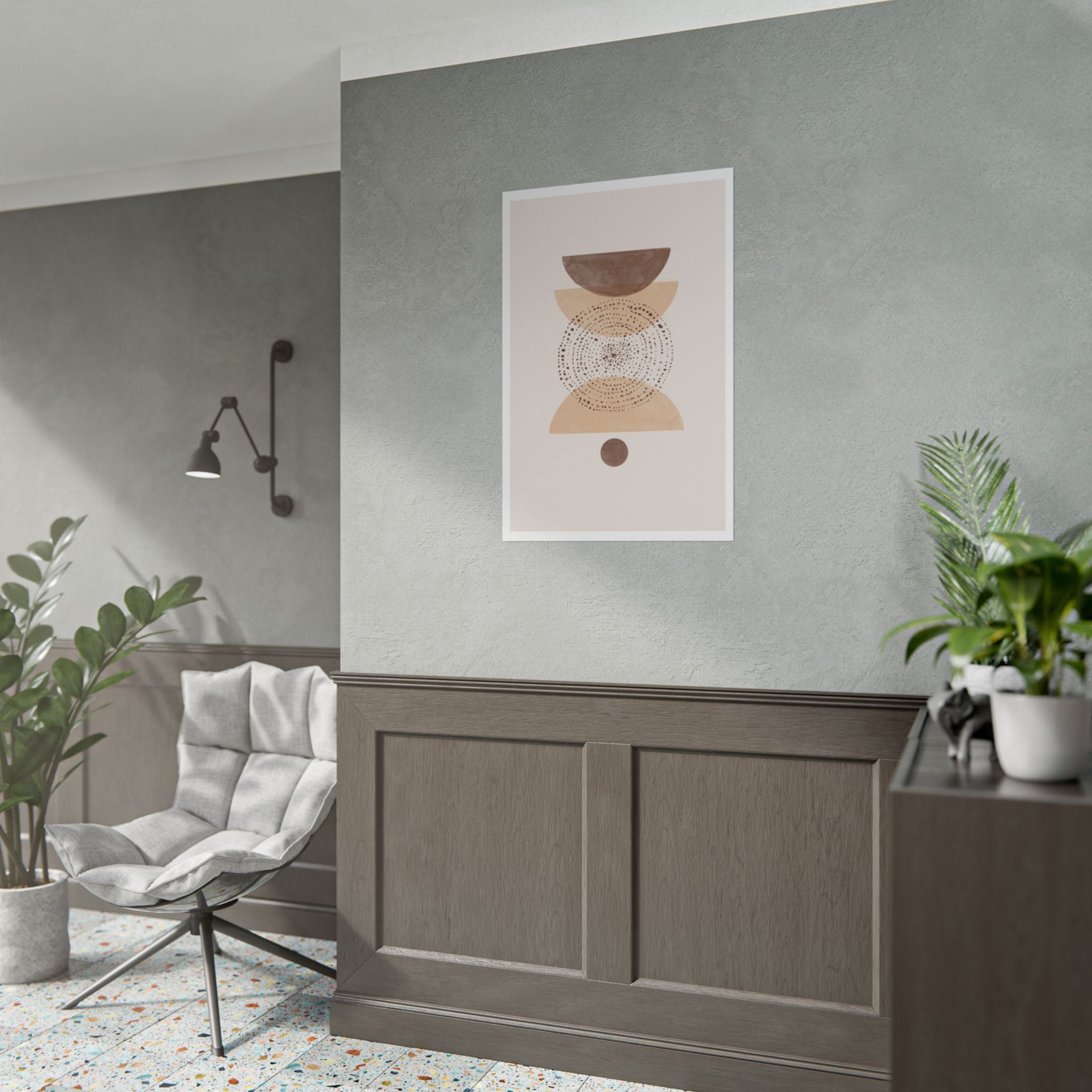 Terracotta Orbit Balance - Poster