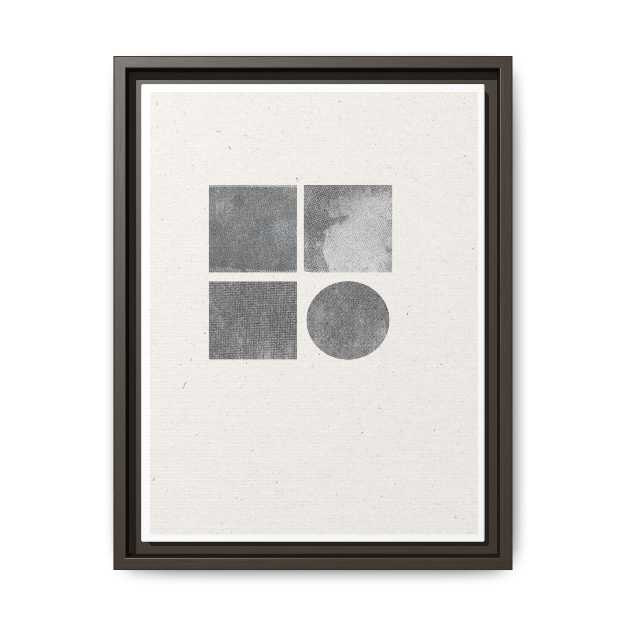 Muted Geometry Quartet - Framed
