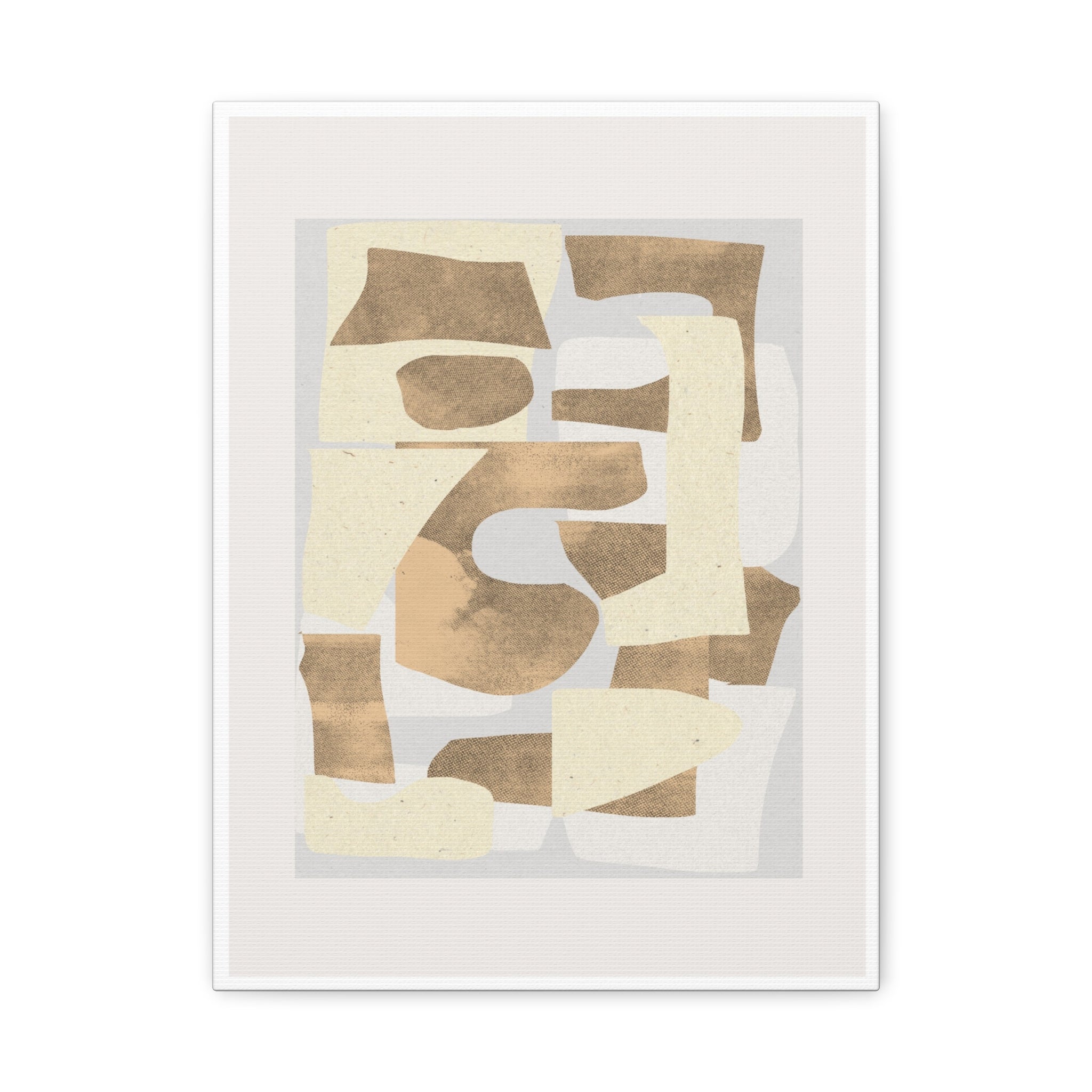 Sandstone Echo Collage Forms - Canvas