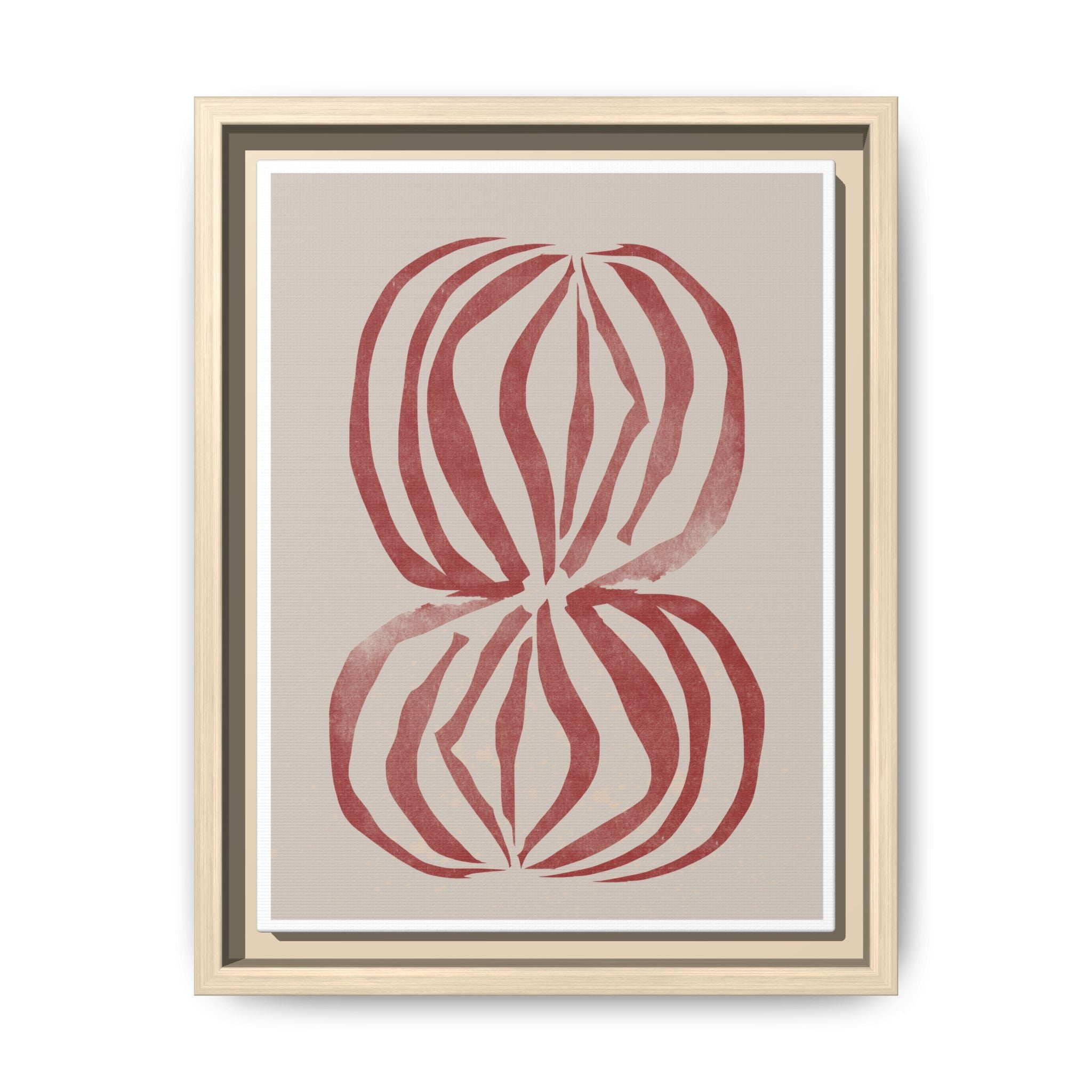 Crimson Petal Echoes - Framed