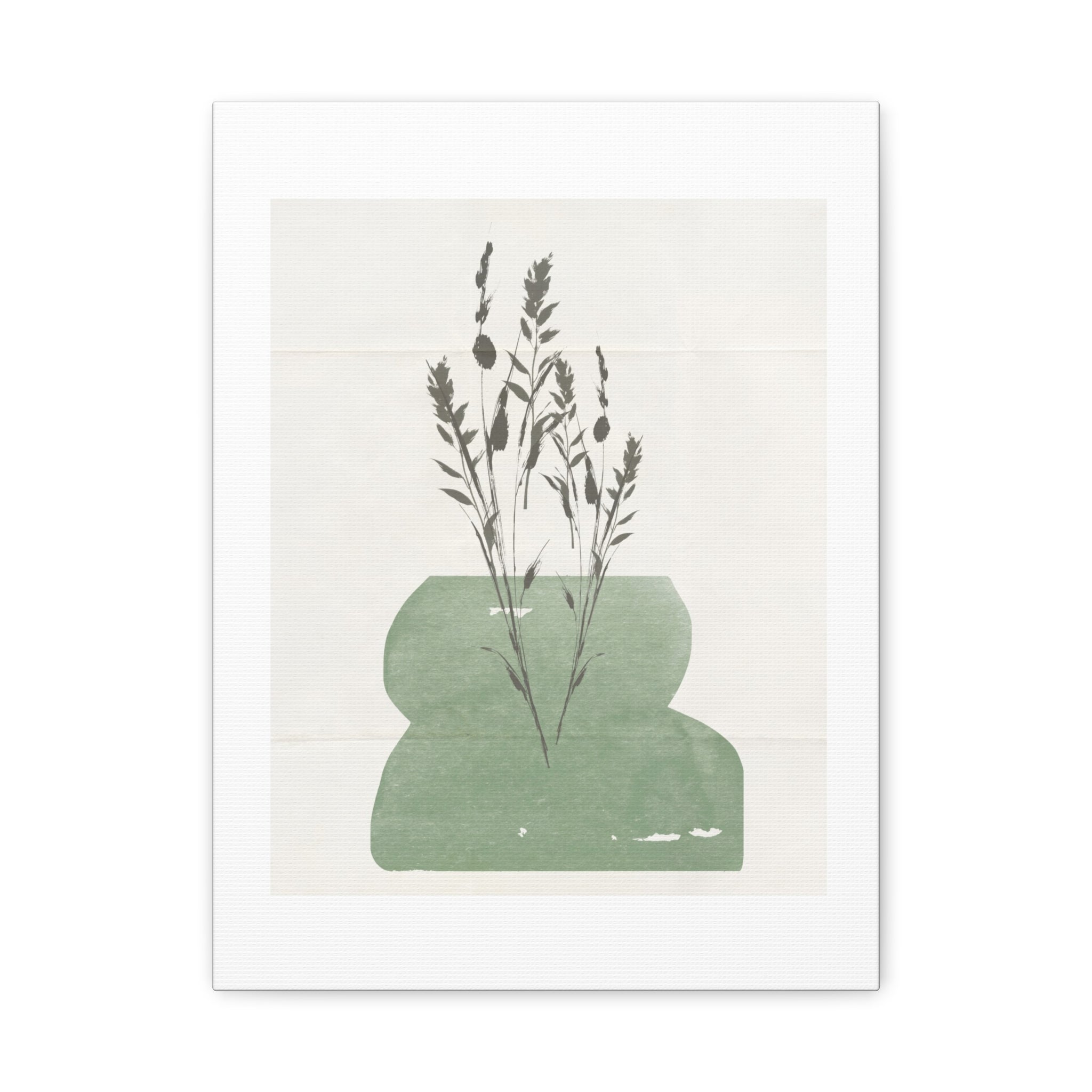 Sage Meadow Silhouette - Canvas