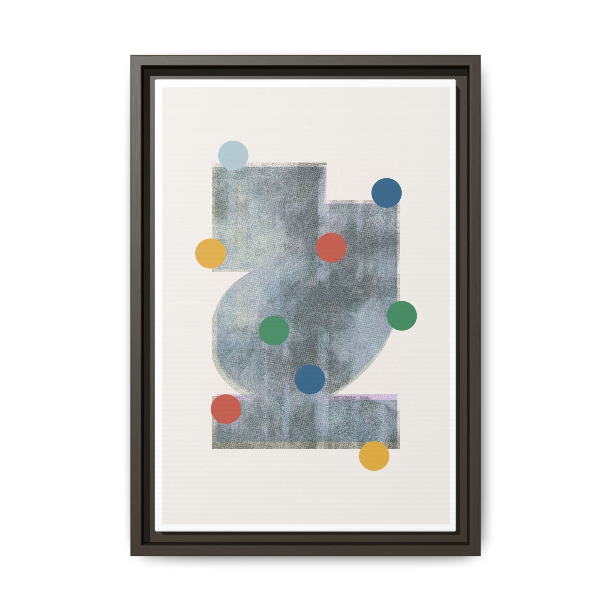 Muted Geometry Reverie - Framed