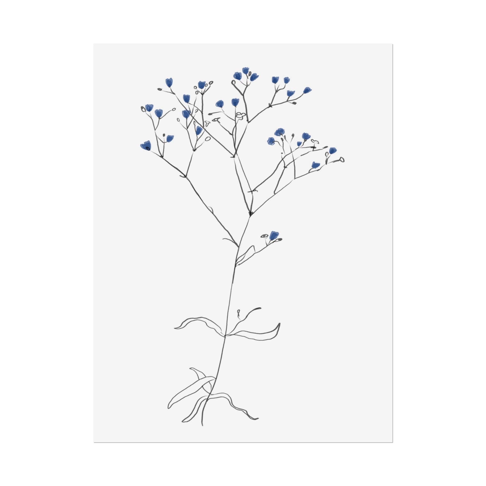 Blue Meadow Whisper - Poster
