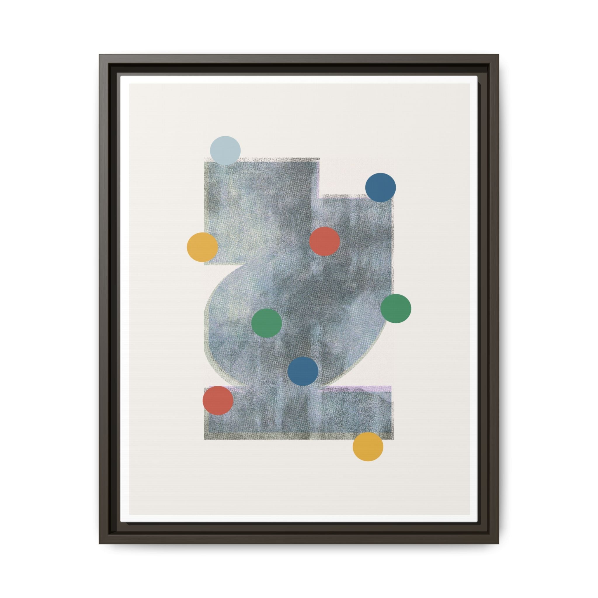 Muted Geometry Reverie - Framed