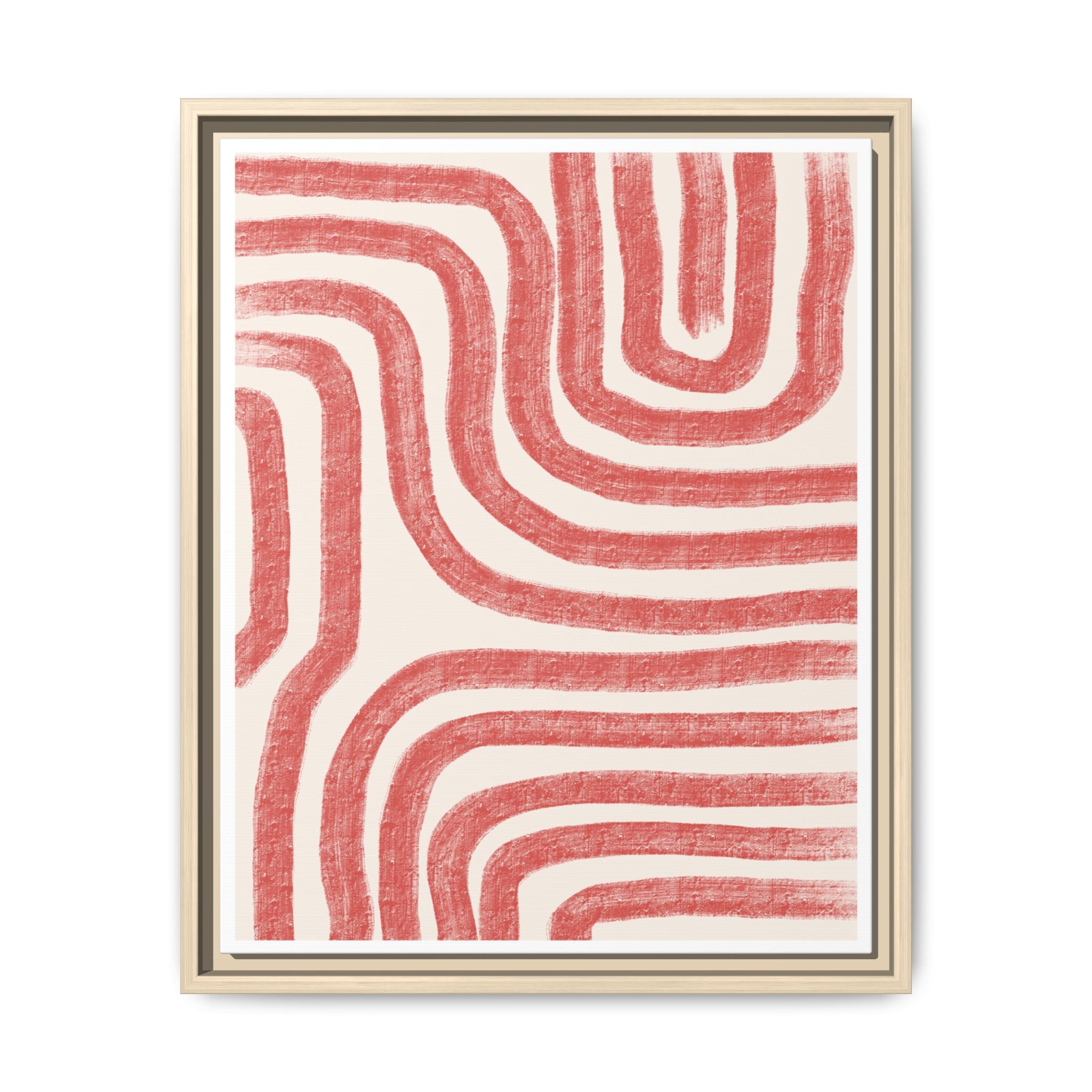 Coral Drift Pathways - Framed