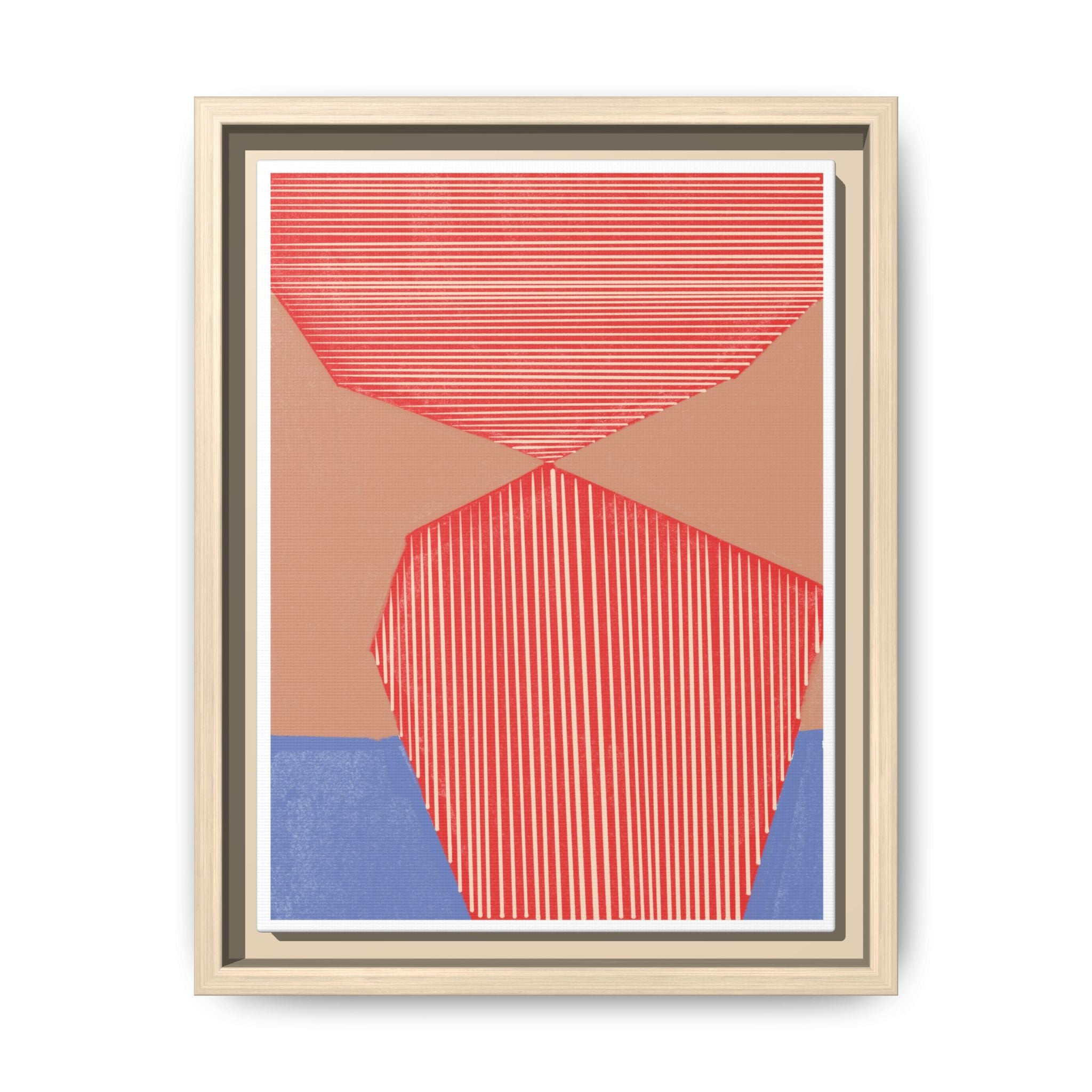 Crimson Axis Drift - Framed