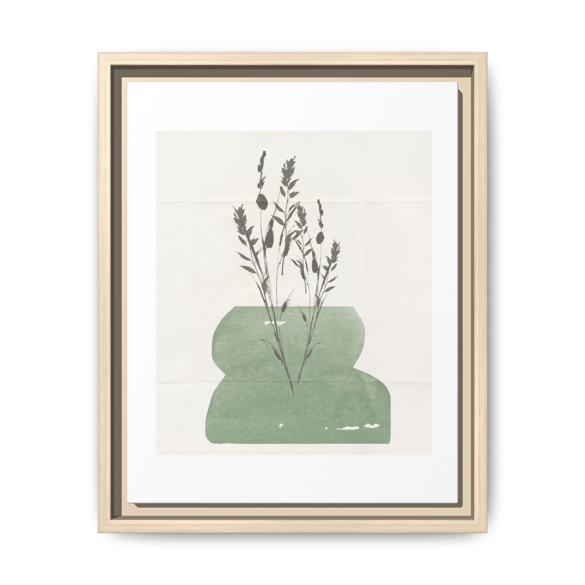 Sage Meadow Silhouette - Framed