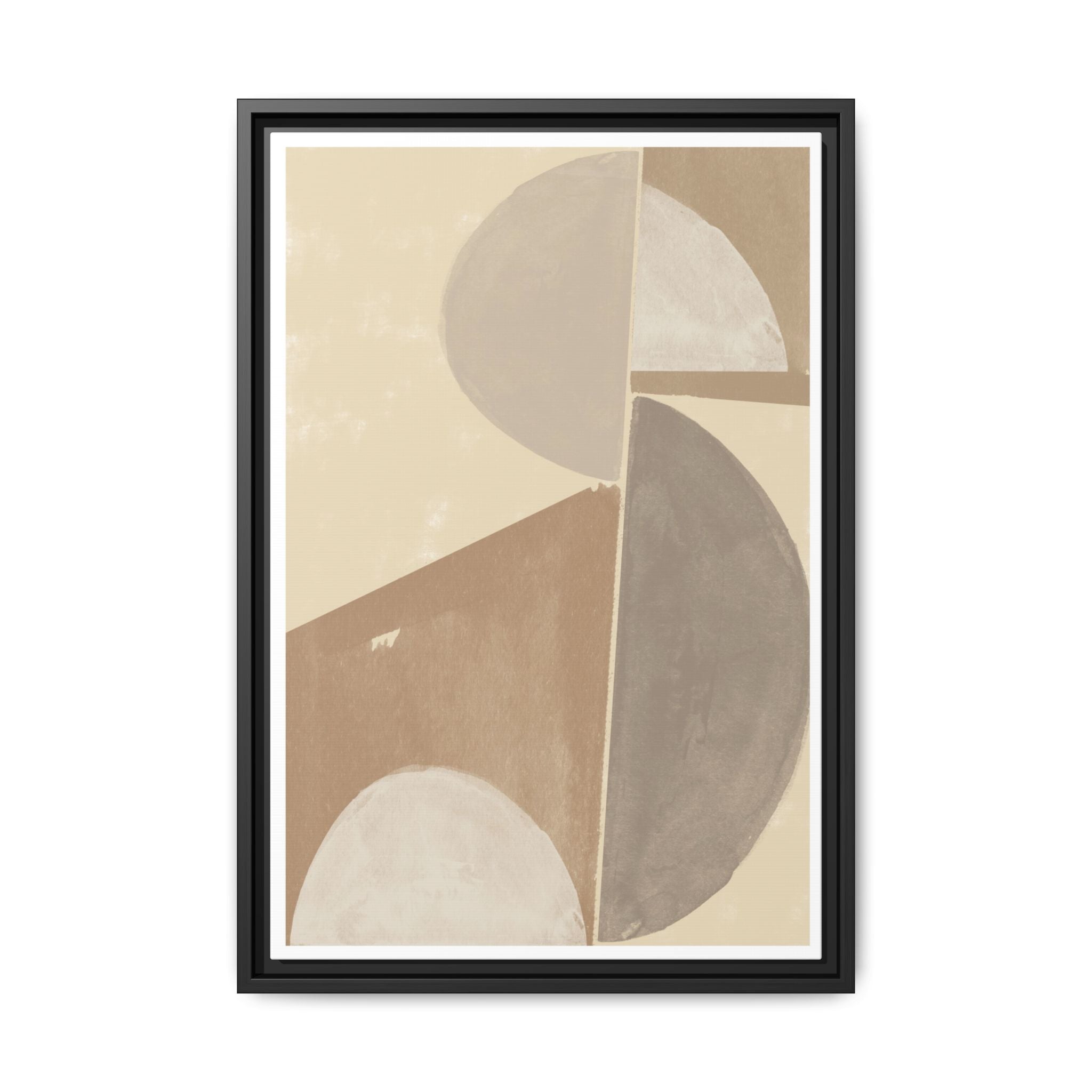 Desert Moon Geometry Echo - Framed