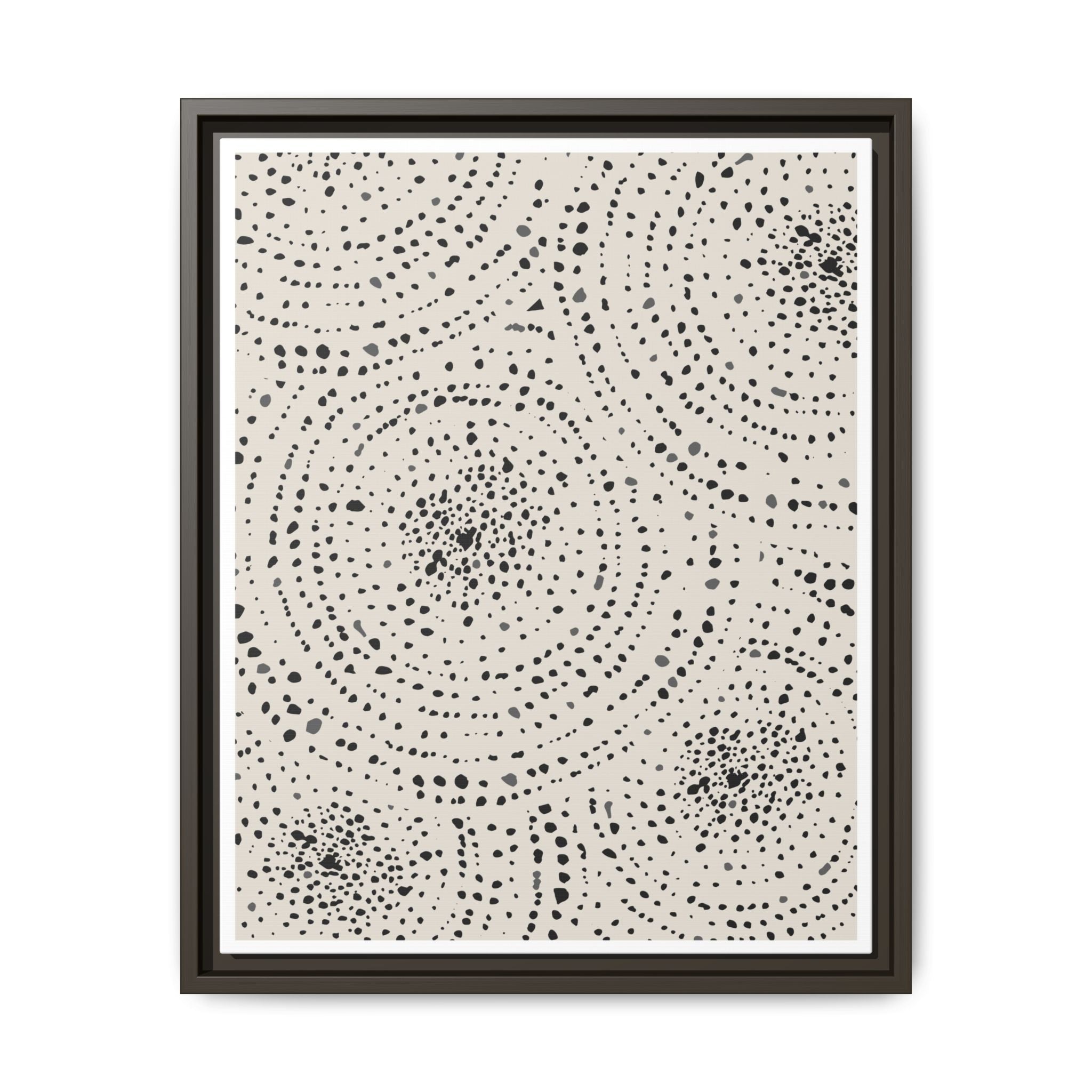 Celestial Pebble Drift Patterns - Framed