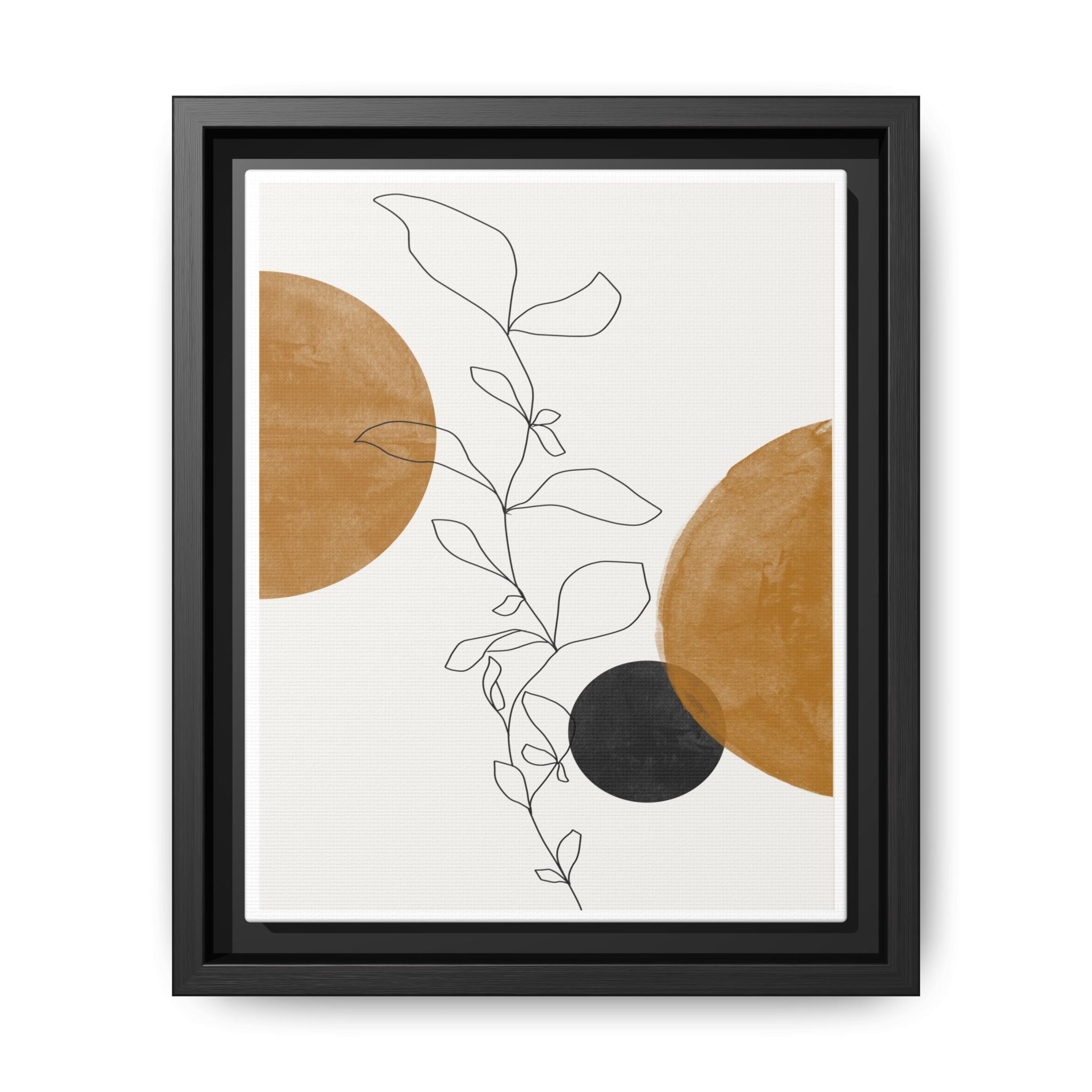 Amber Botanical Drift - Framed