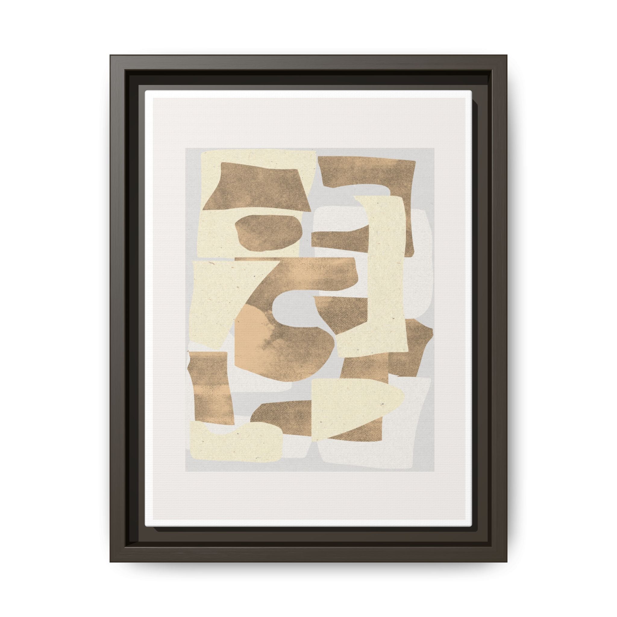 Sandstone Echo Collage Forms - Framed
