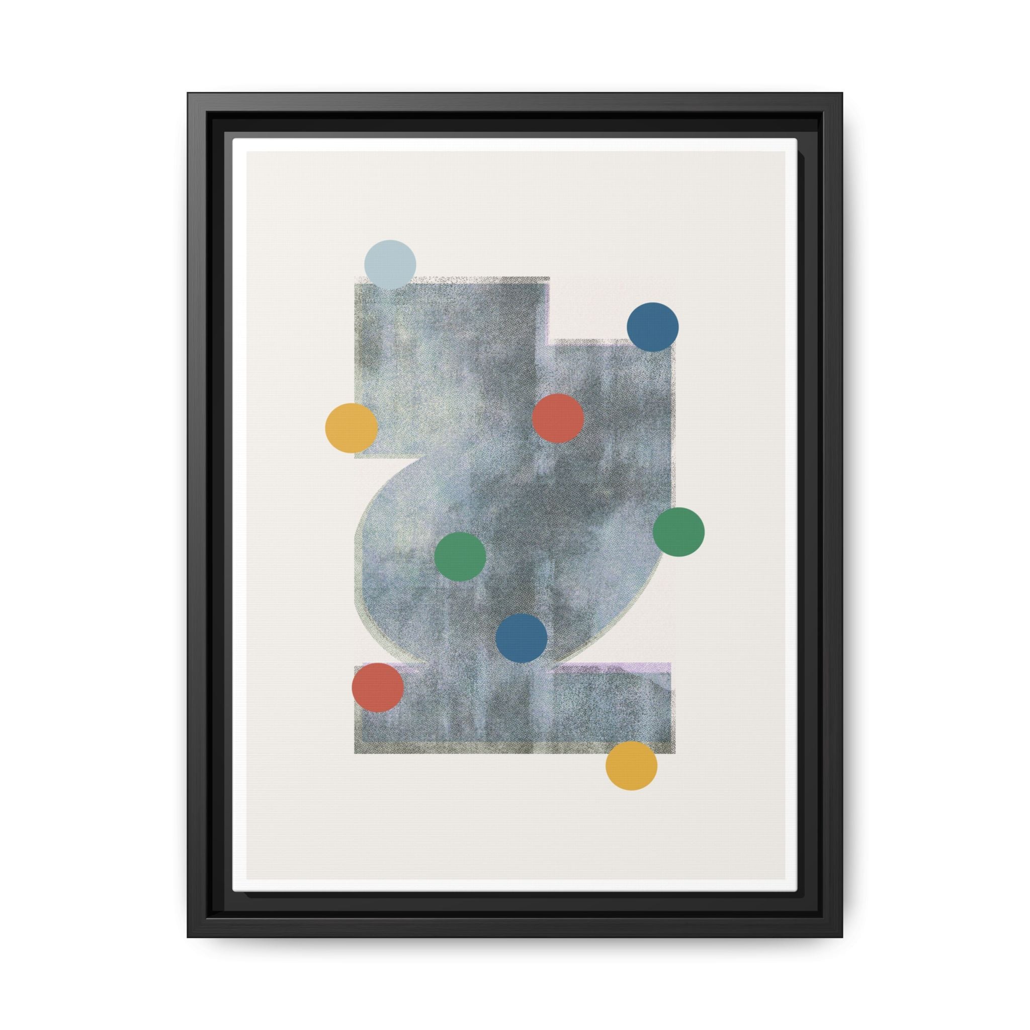 Muted Geometry Reverie - Framed
