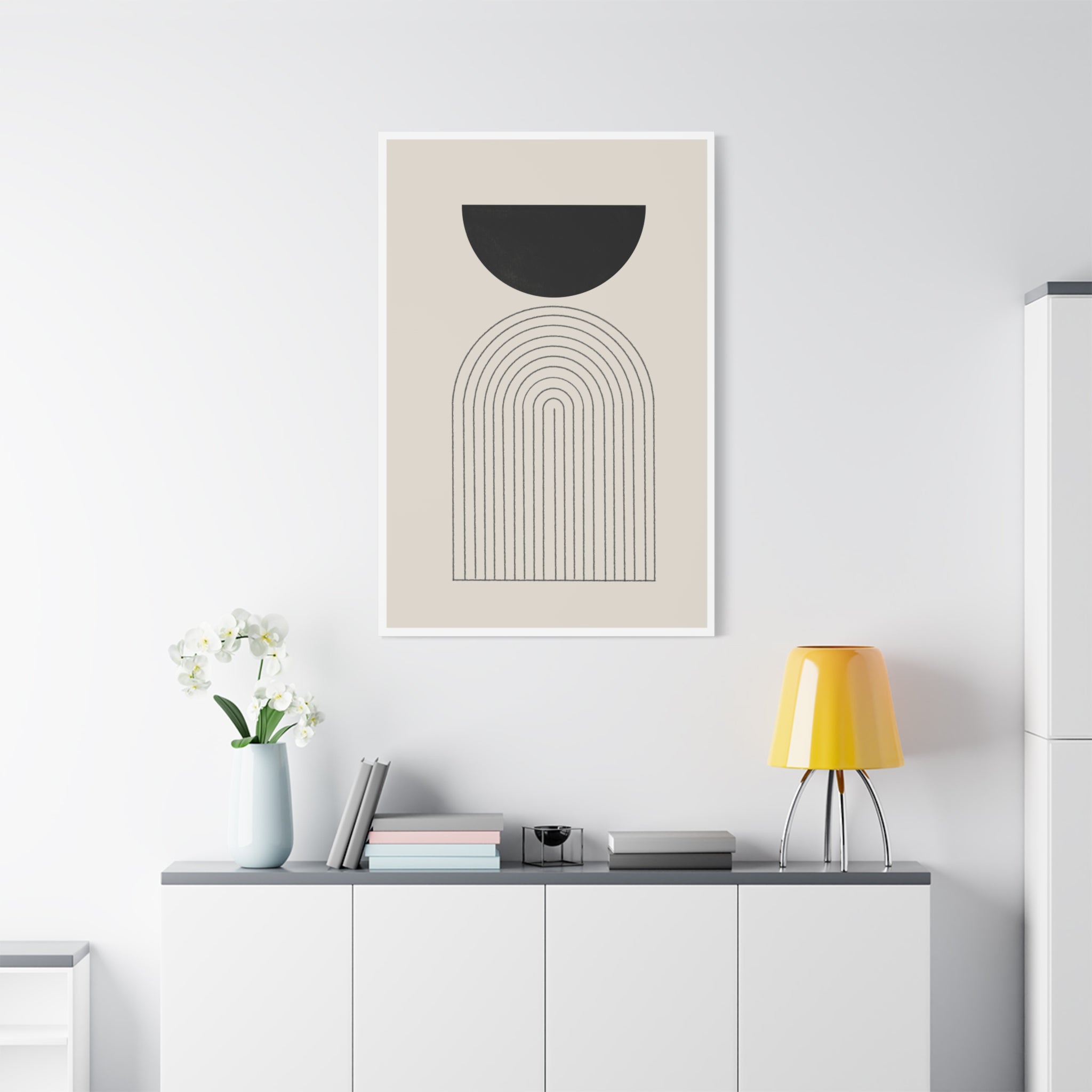 Midnight Portal Lines - Canvas