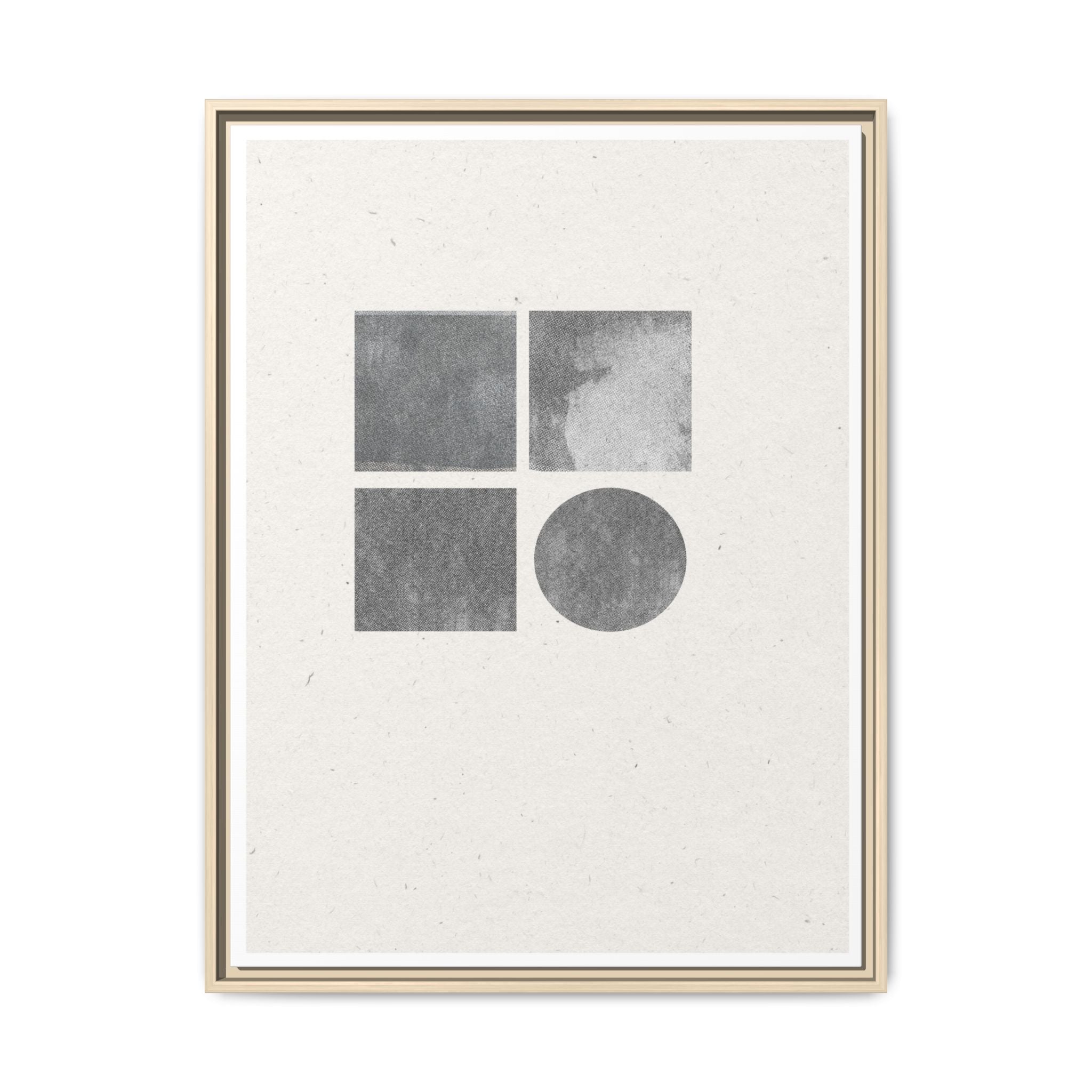 Muted Geometry Quartet - Framed