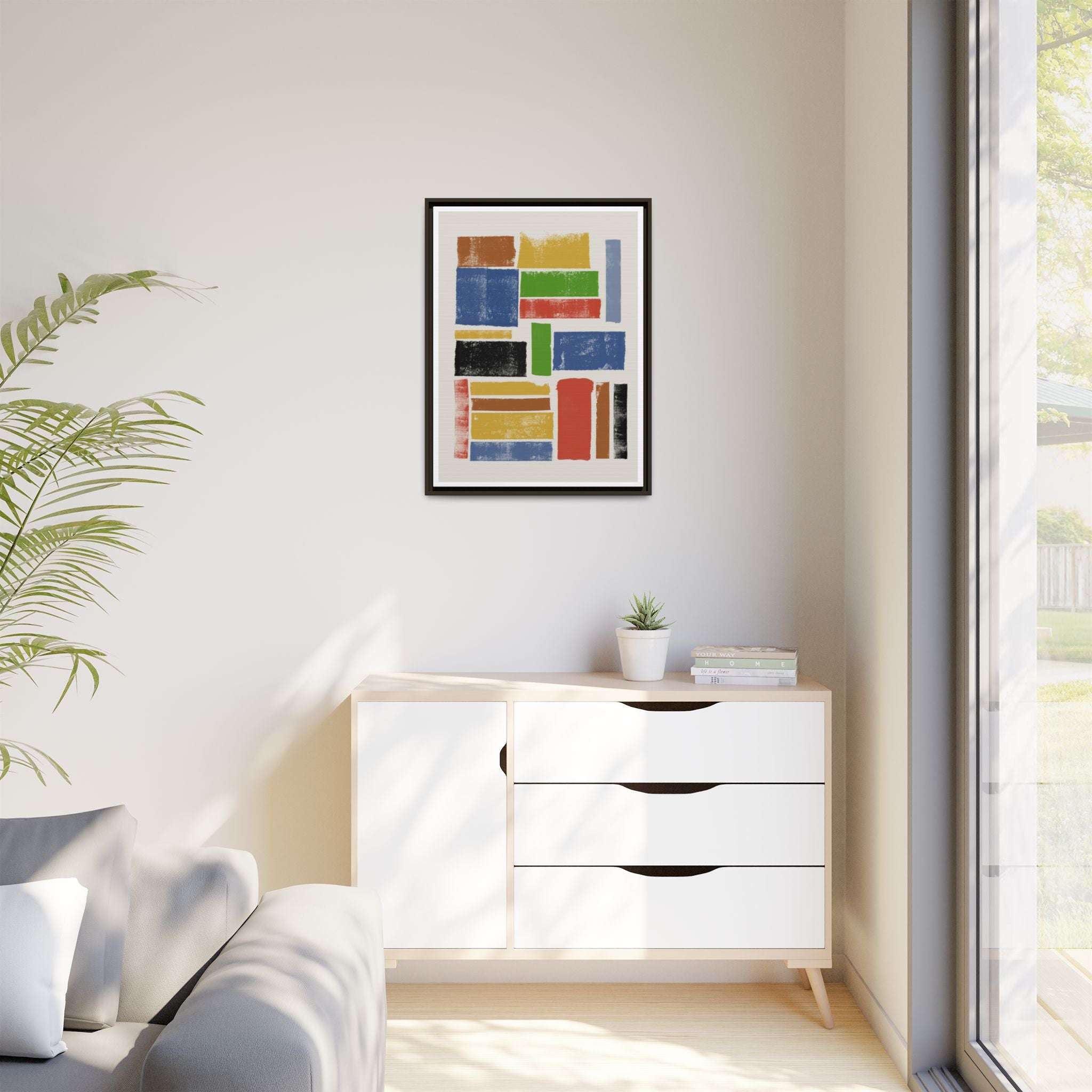 Playful Color Rhythm - Framed