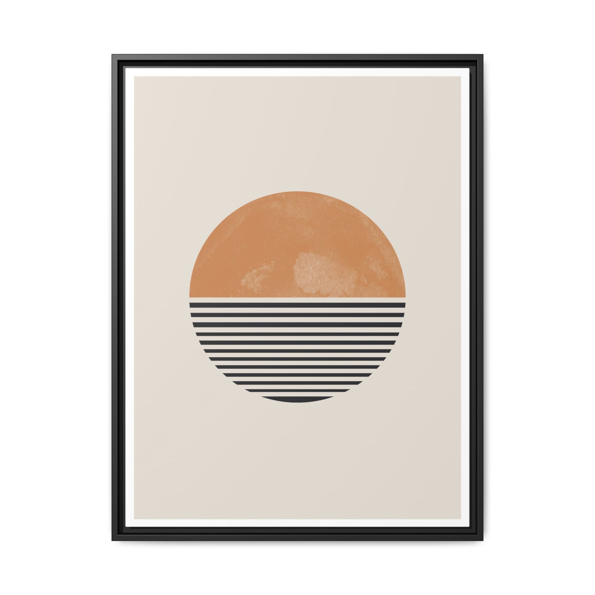 Amber Horizon Echoes - Framed