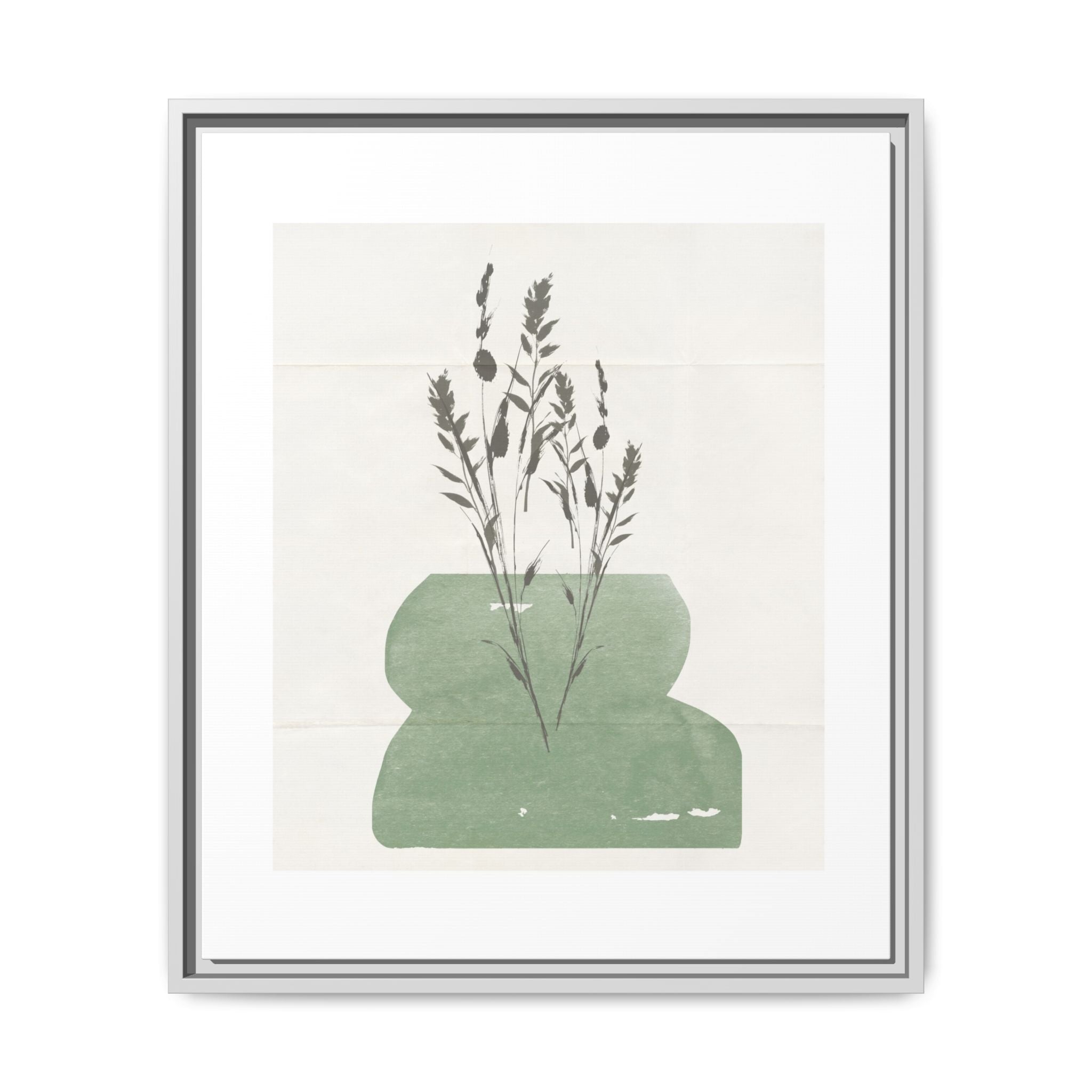 Sage Meadow Silhouette - Framed