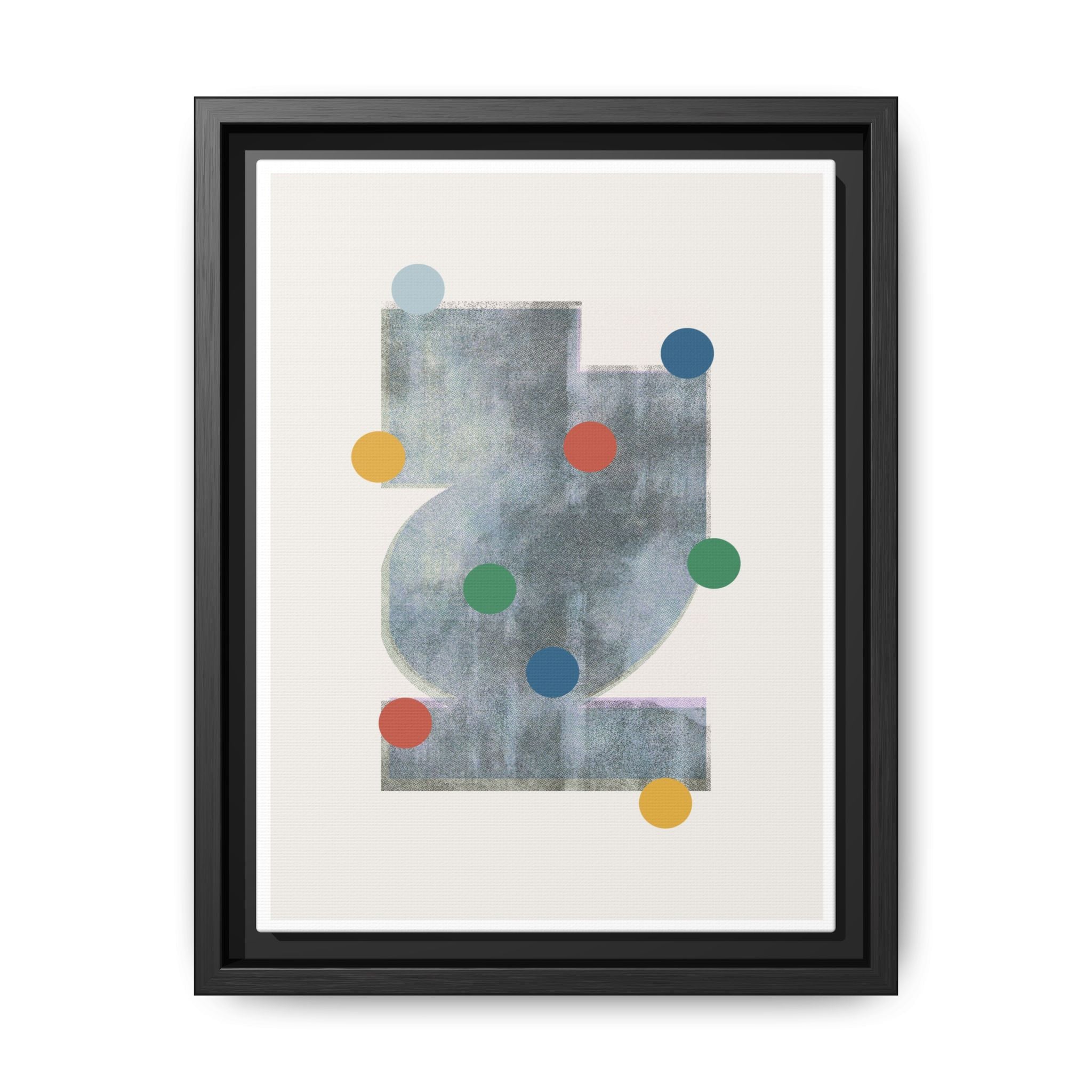 Muted Geometry Reverie - Framed