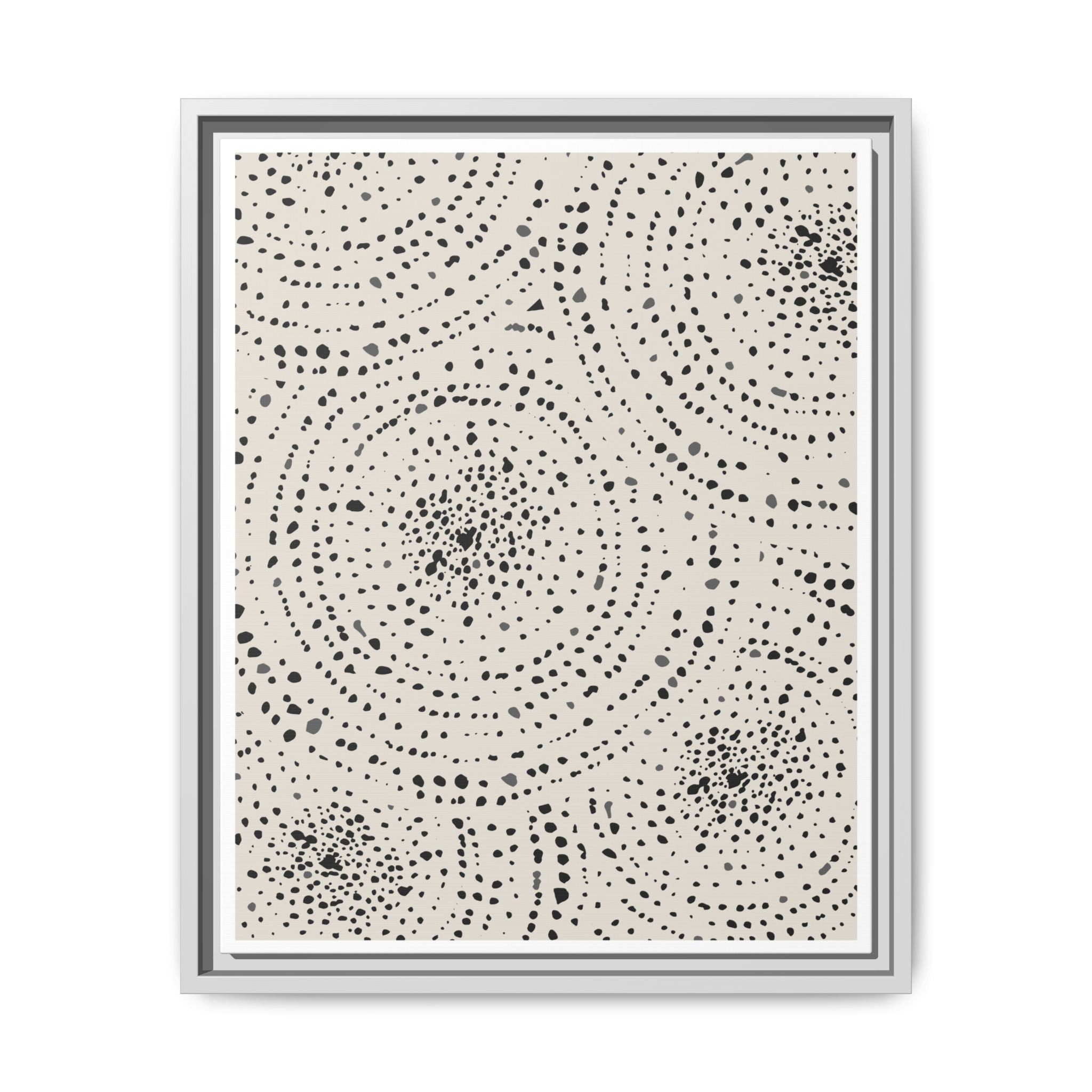 Celestial Pebble Drift Patterns - Framed