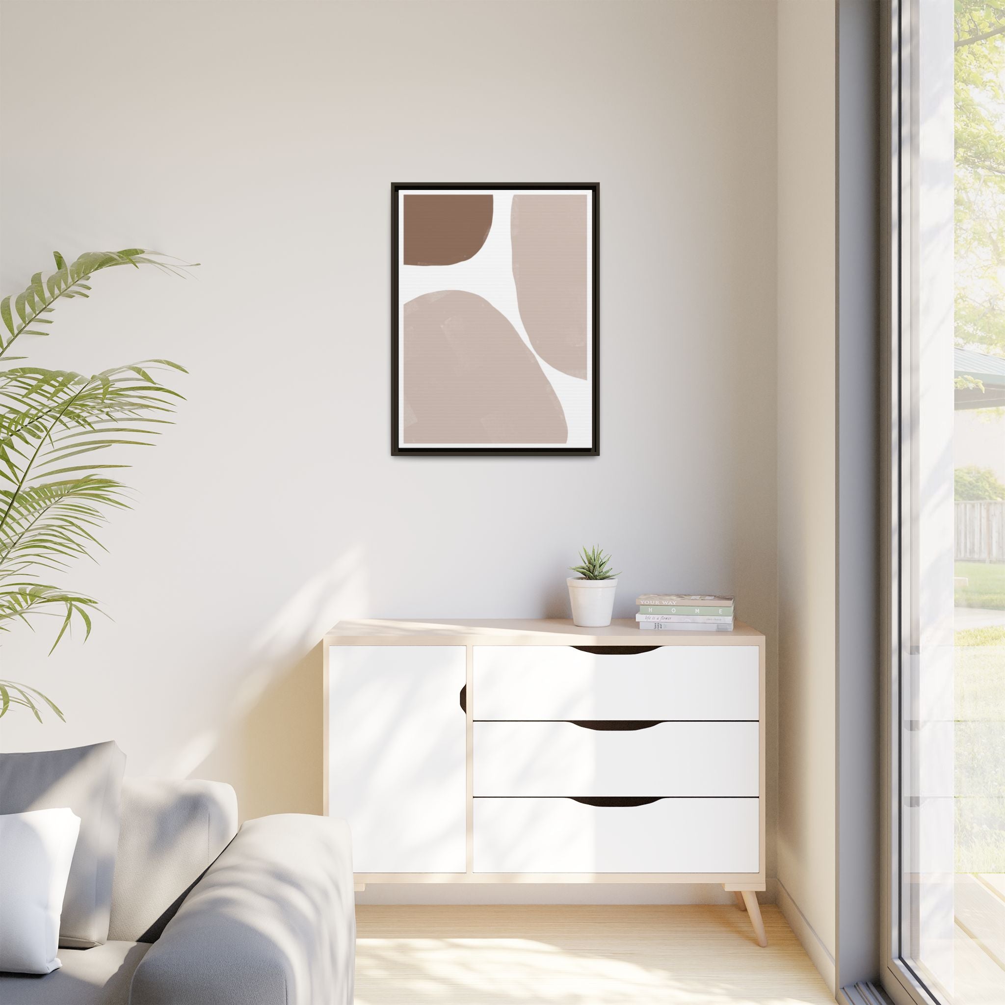 Muted Clay Horizons - Framed