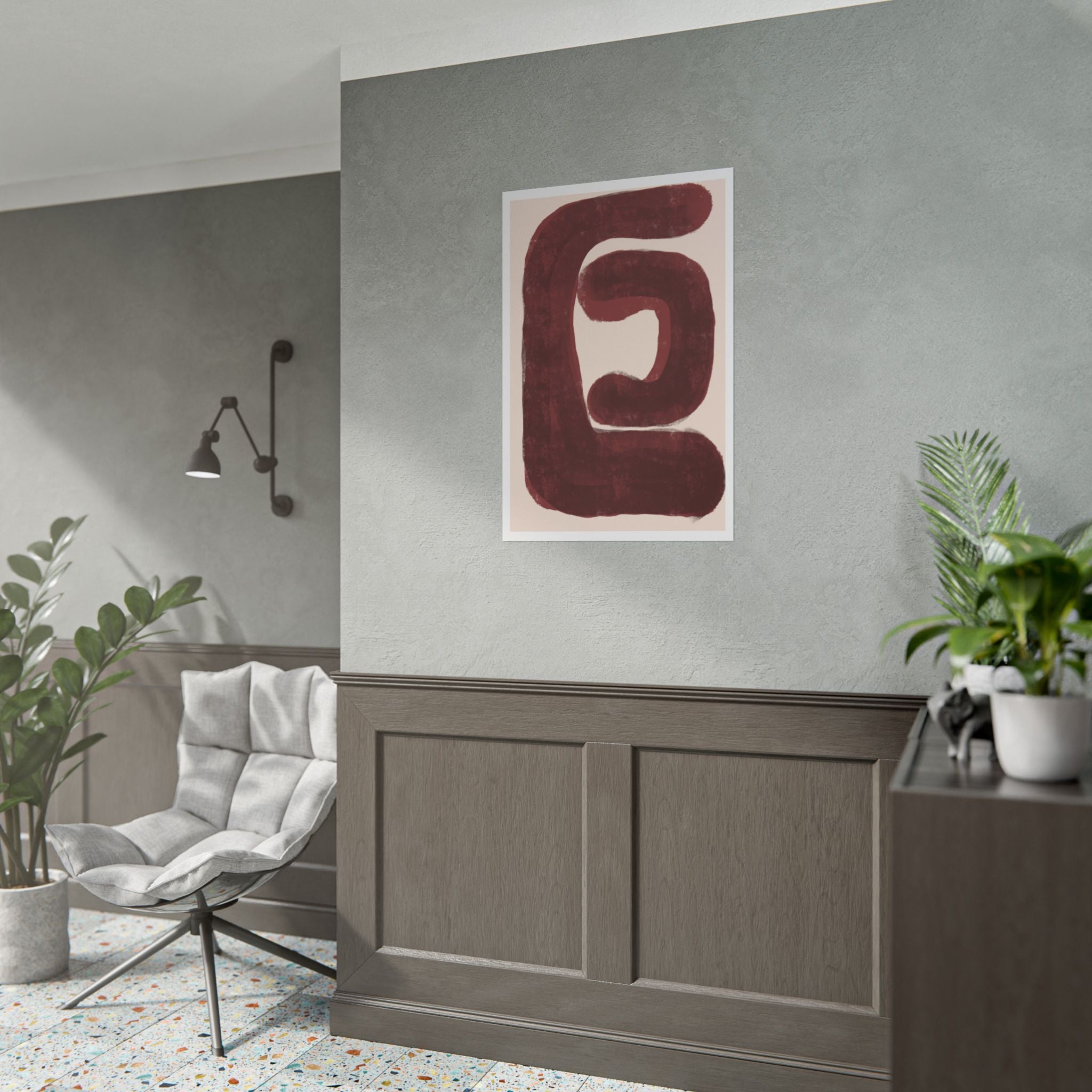 Burgundy Echo Form - Poster