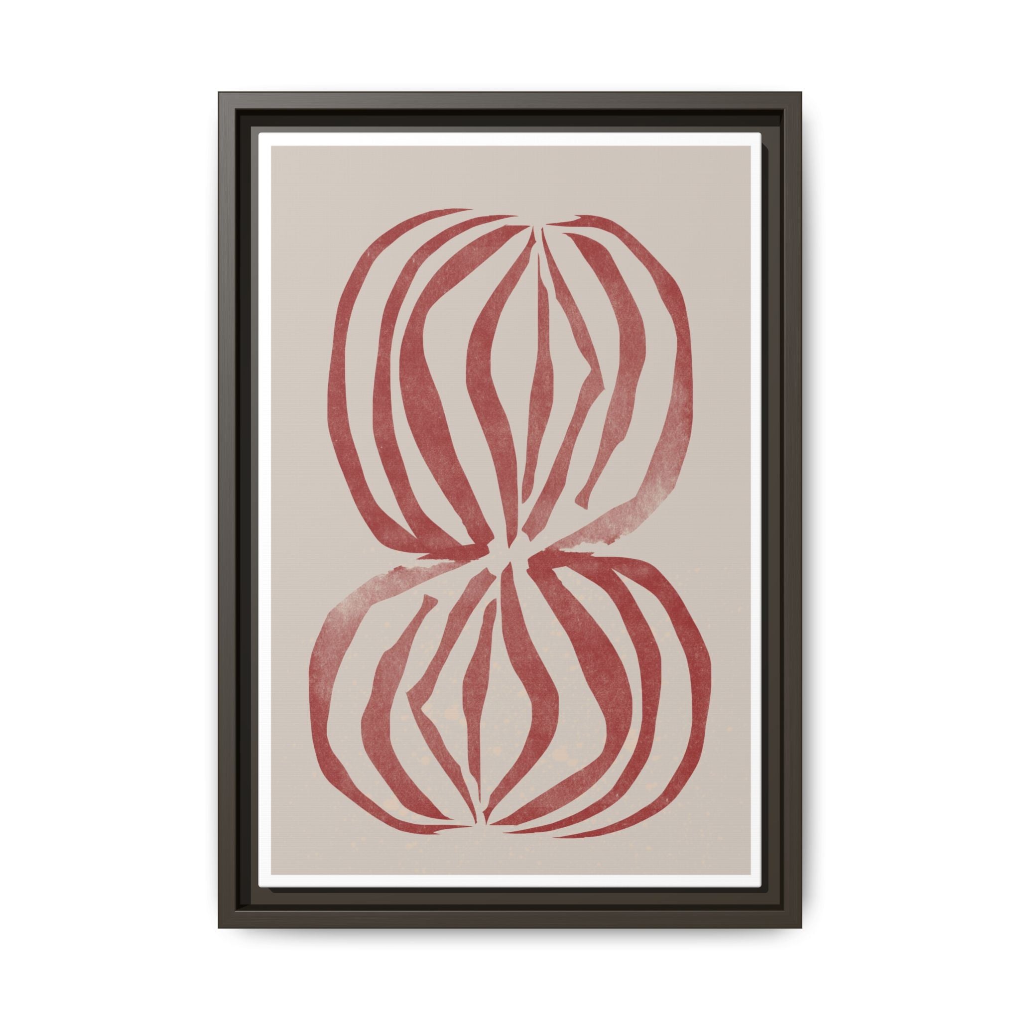 Crimson Petal Echoes - Framed