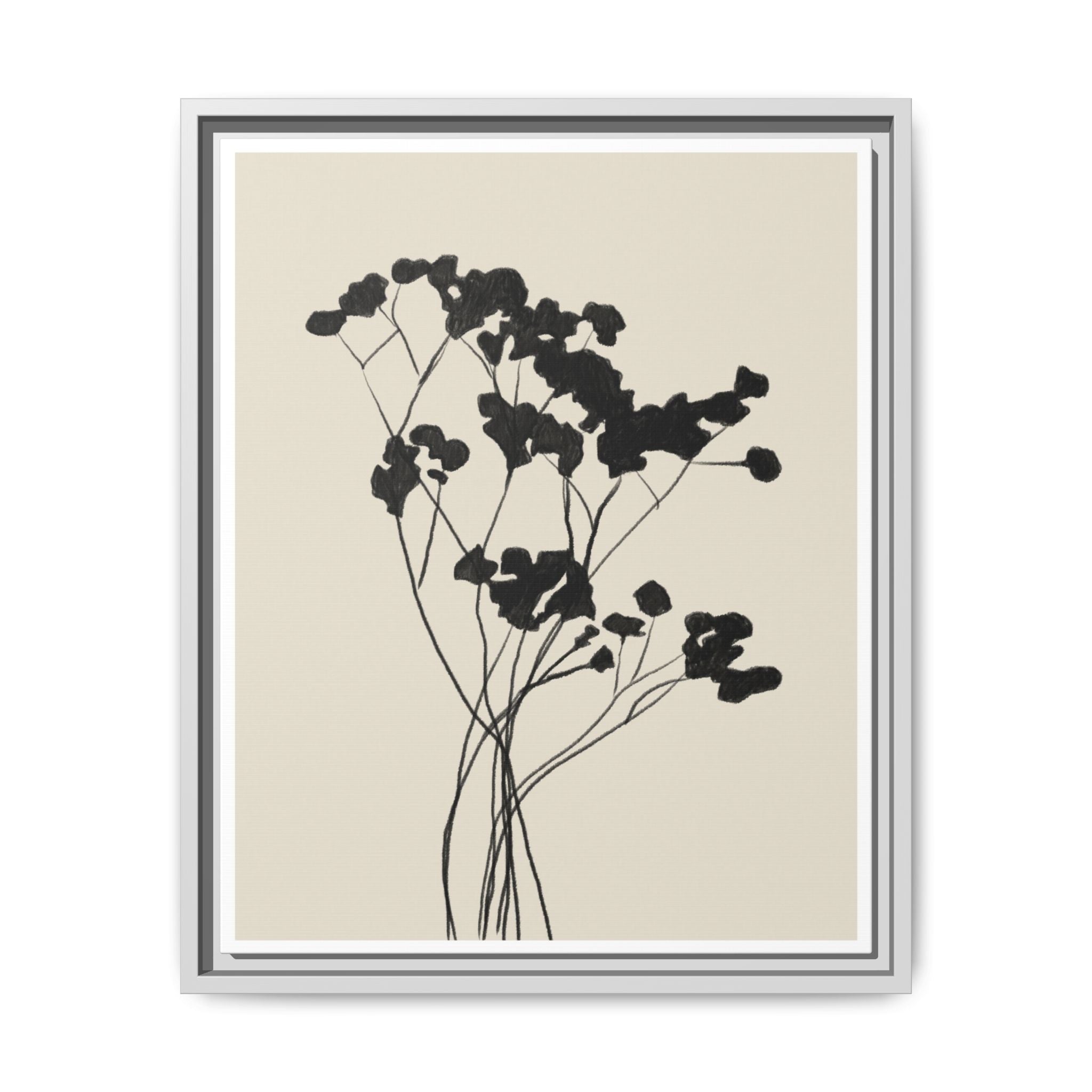 Velvet Bloom Silhouettes - Framed