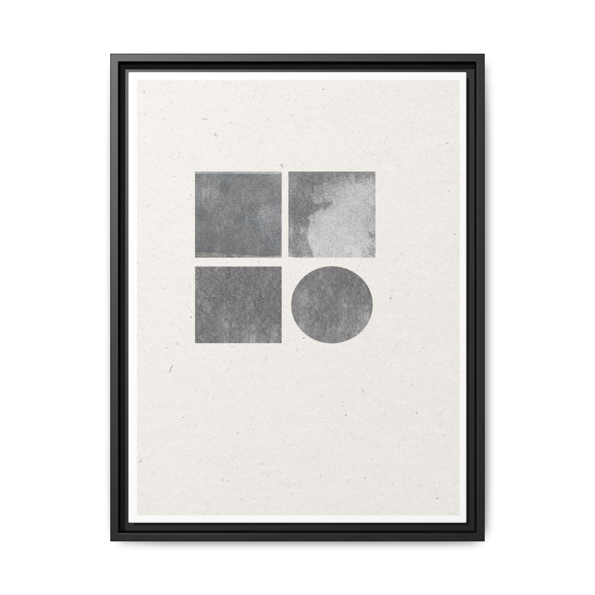 Muted Geometry Quartet - Framed