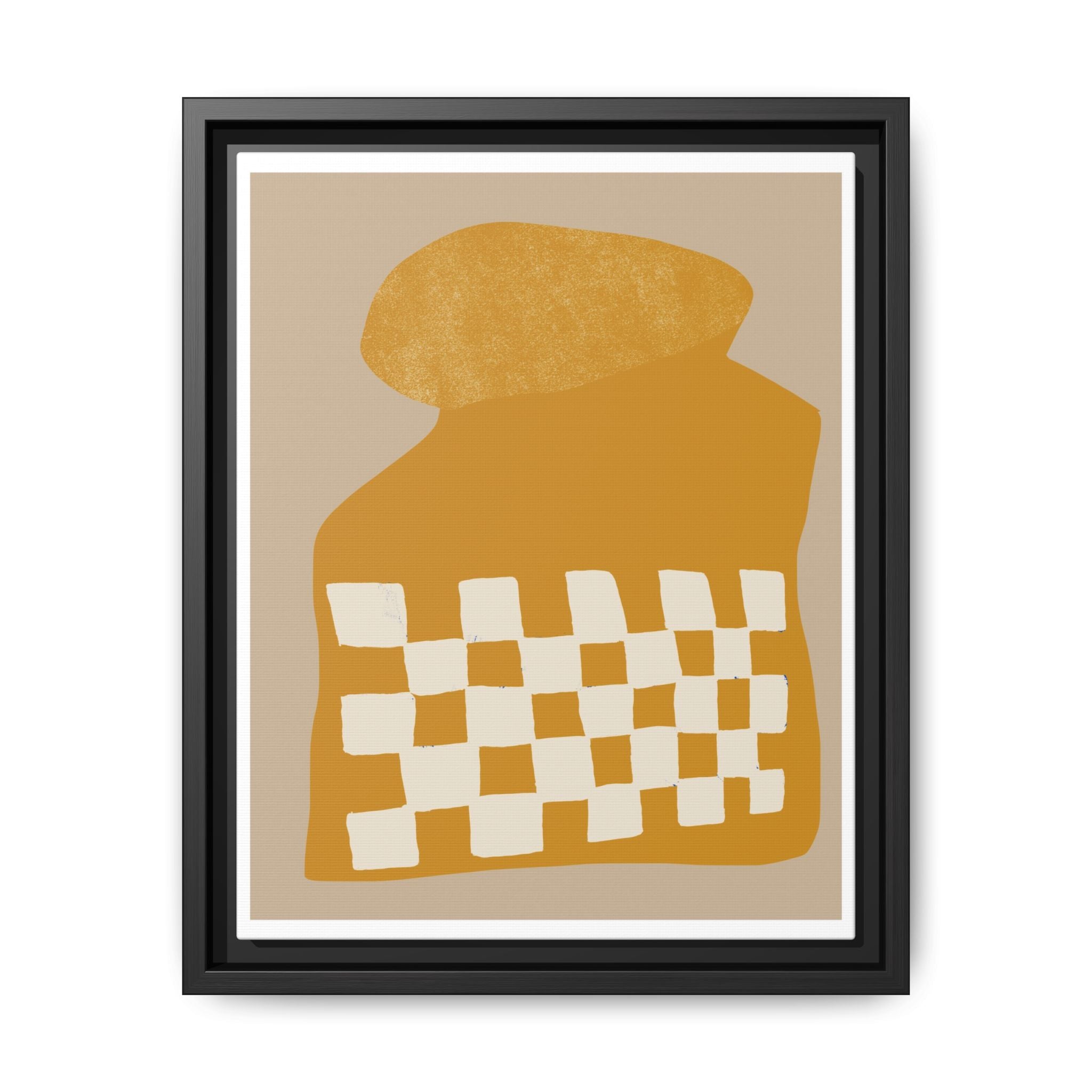 Golden Mosaic Bloom - Framed