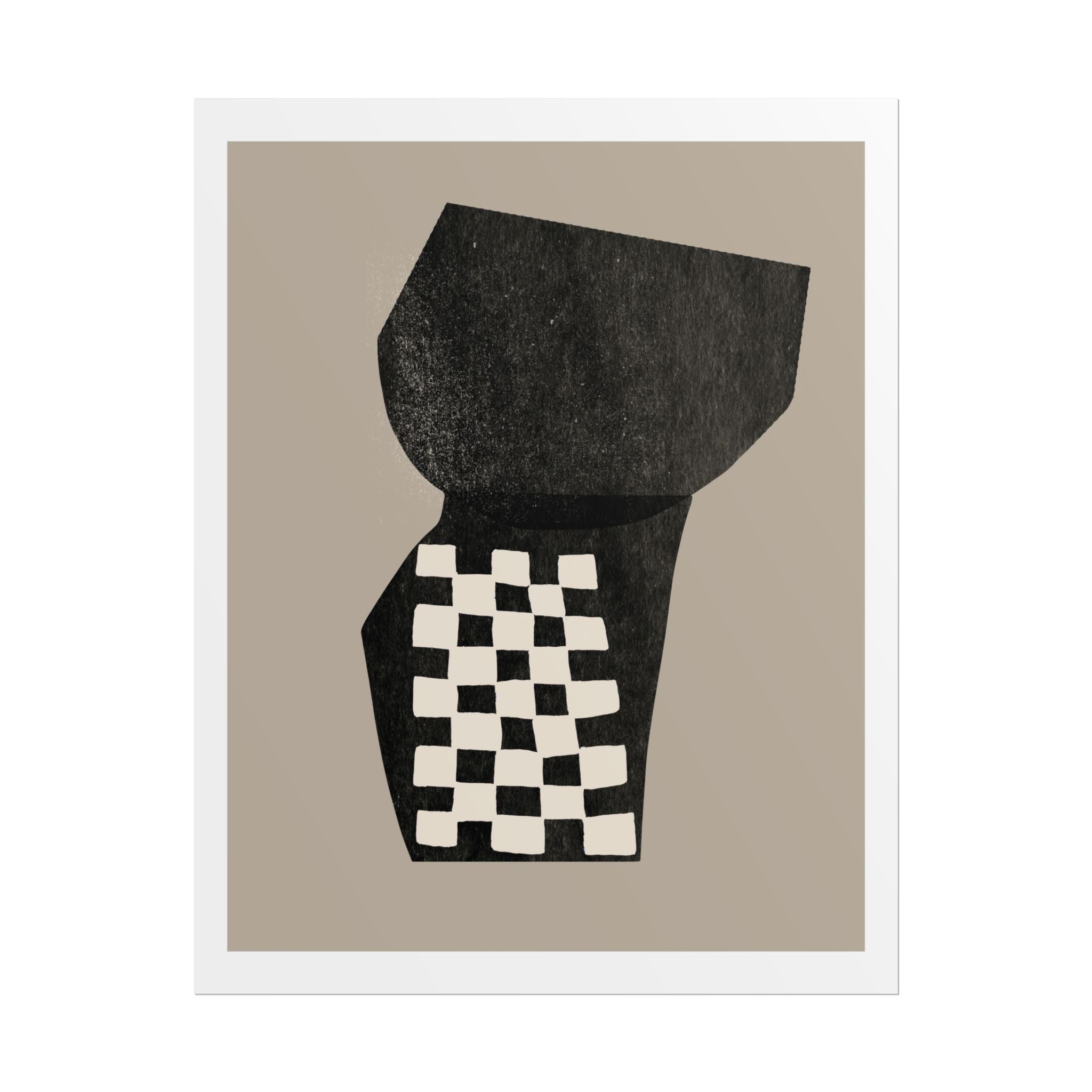 Noir Mosaic Form Balance - Poster