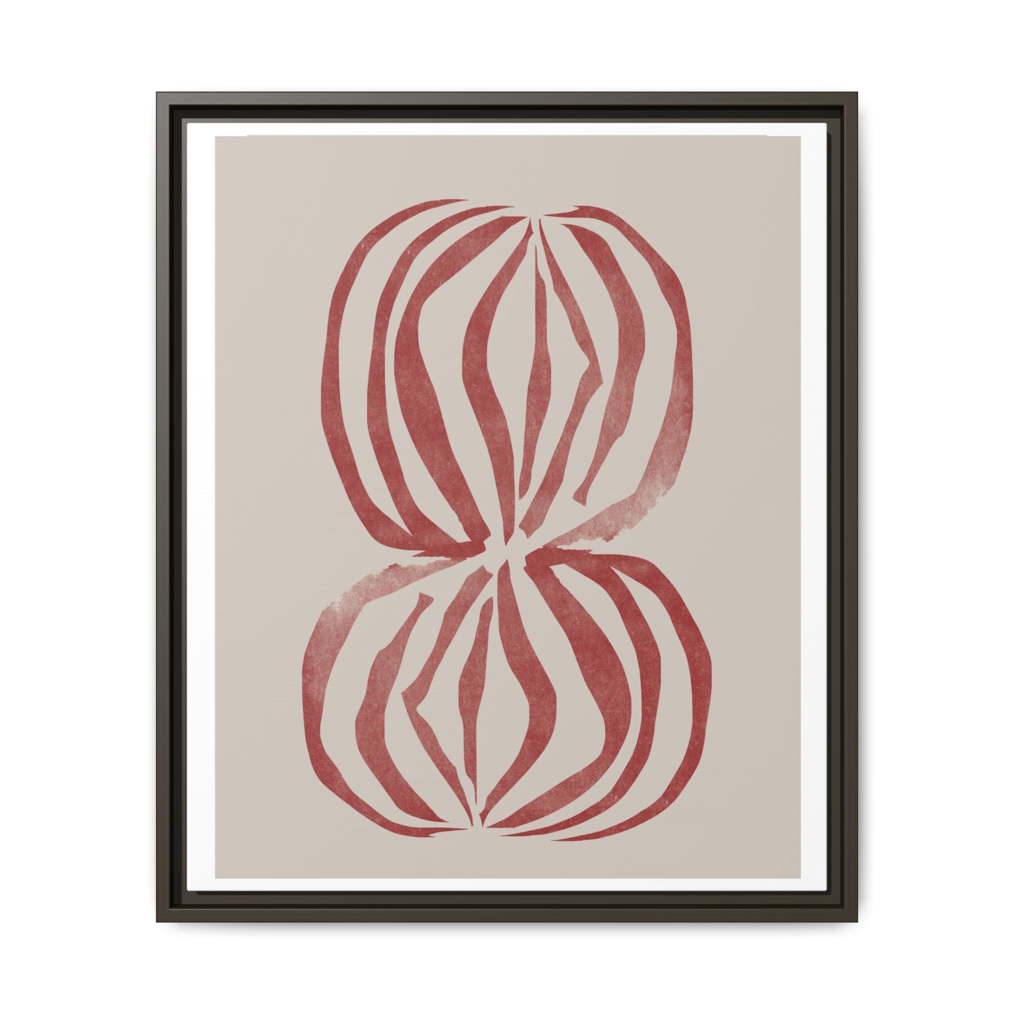 Crimson Petal Echoes - Framed